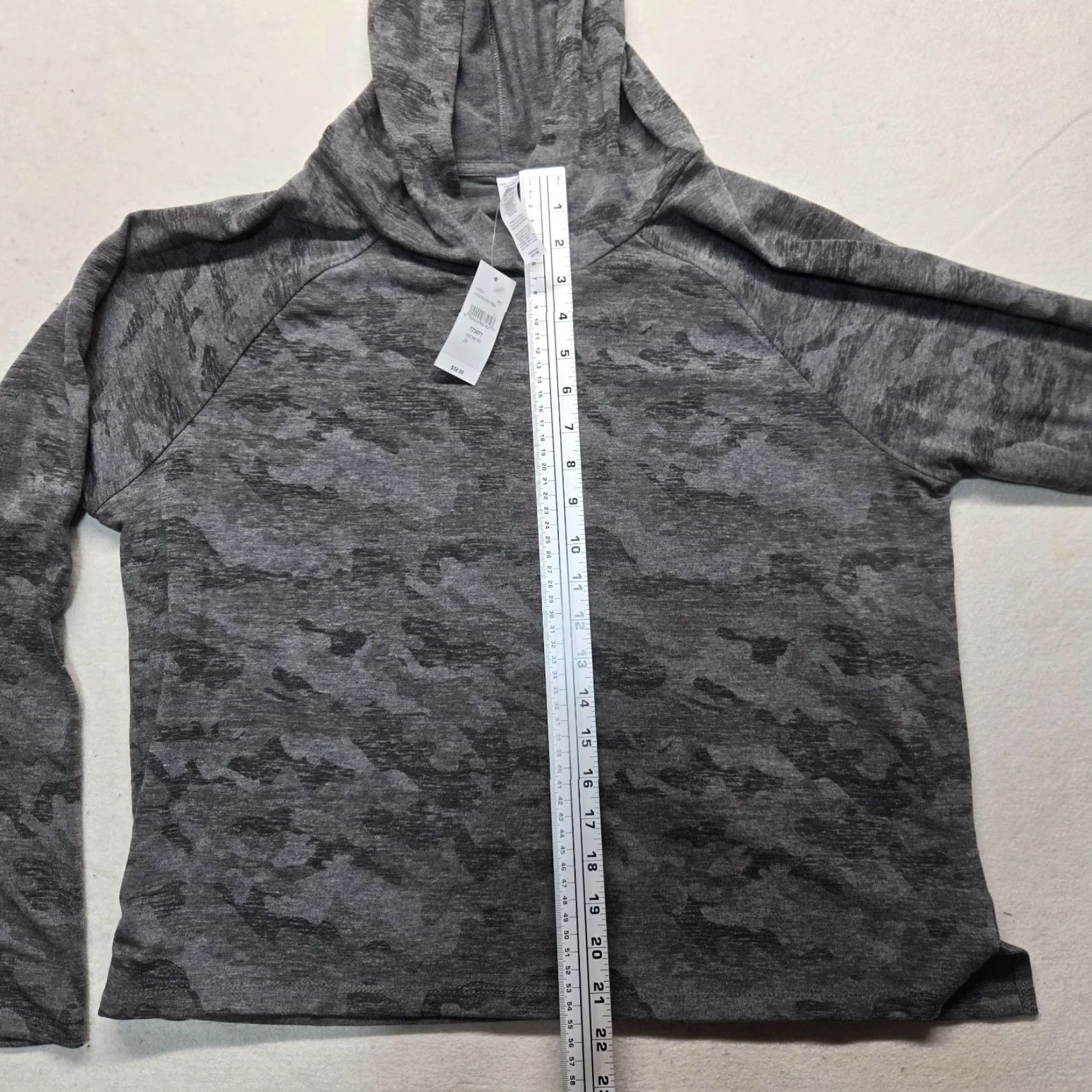 Vintage RBX Sweatshirt Women XL Gray Camo Active Pullover Long Sleeve Round Neck Knit Winter Fall Spring Slim Stretch Hoodie MVP: NEW Size XL / US 12-14 / IT 48-50 - 6 Thumbnail