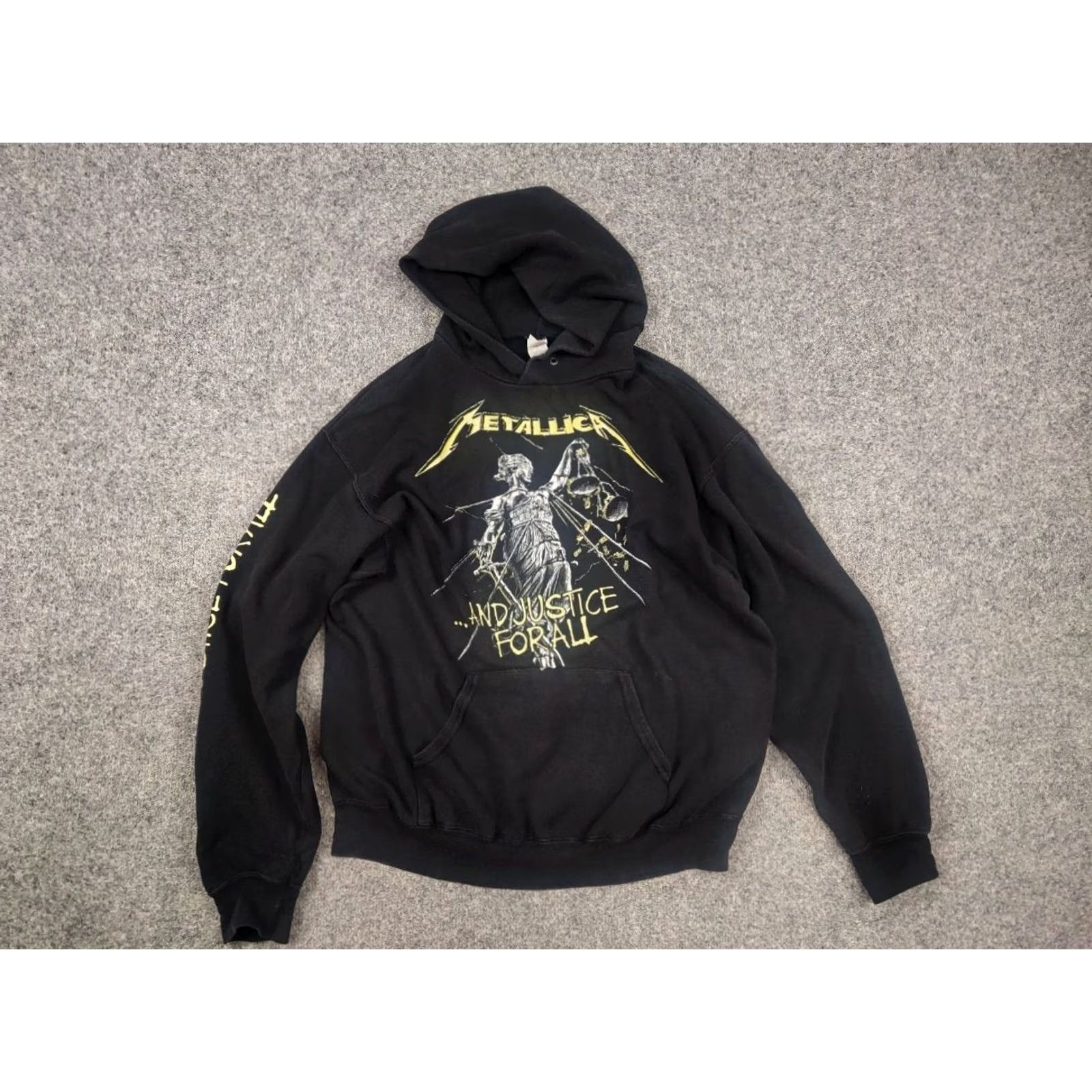 Vintage VINTAGE Metalicca and Justice for All Black Logo Rare Hoodie Rock 90's Shirt Size US L / EU 52-54 / 3 - 6 Thumbnail
