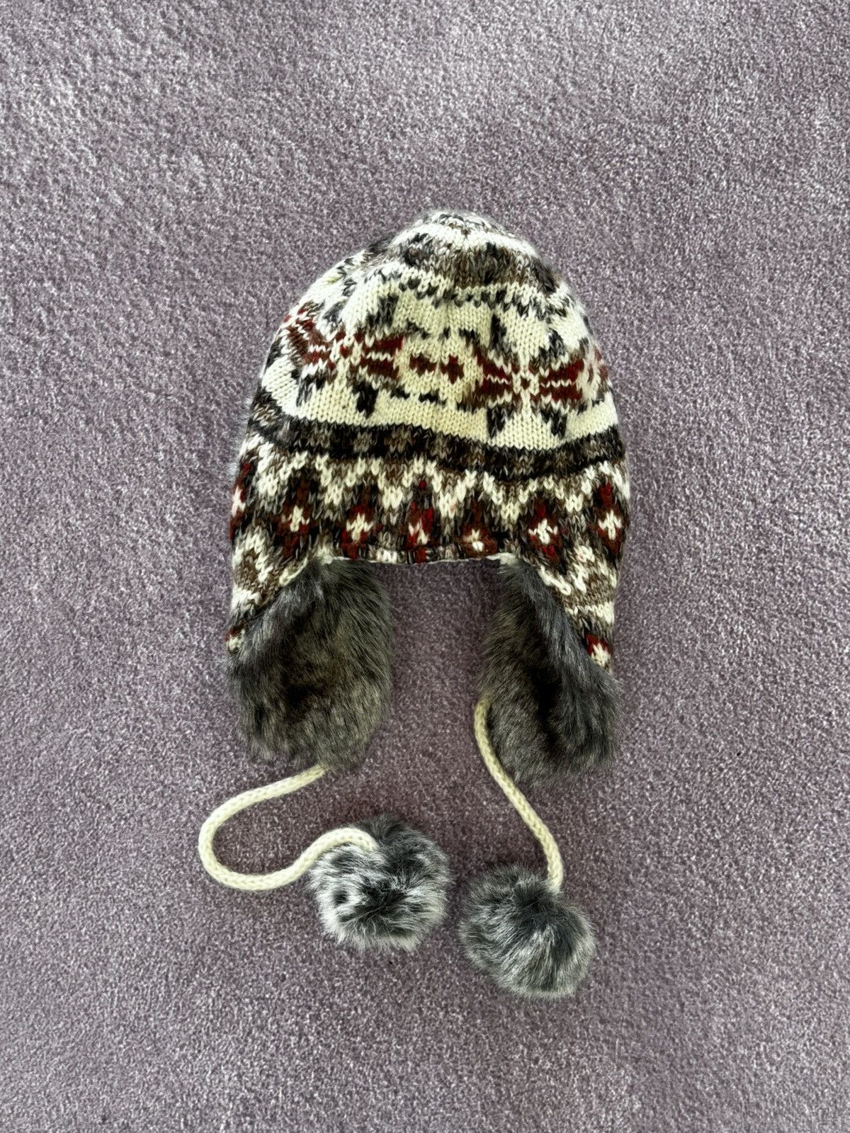 If Six Was Nine Vintage Japanese Winter Faux Fur Hat Ushanka Size ONE SIZE - 8 Thumbnail