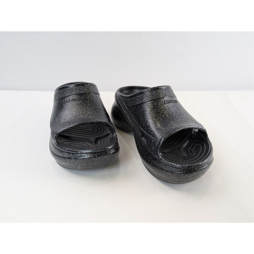 Balenciaga × Crocs o1rshd1 Q:2 / Pool Slide Slipper Sandals in Black Size US 8 / IT 38 - 6 Thumbnail