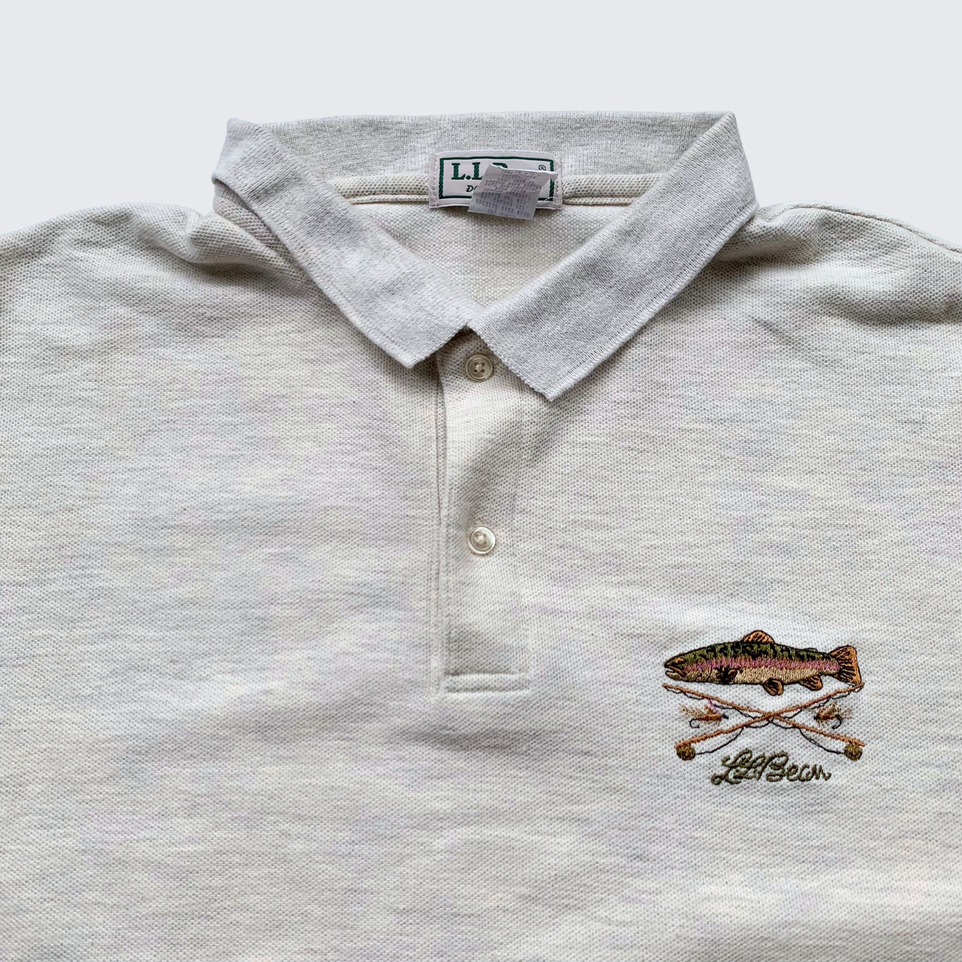 L.L. Bean Vintage 1990s LL Bean Outdoor Fishing Shortsleeve Polo Shirt Size US L / EU 52-54 / 3 - 2 Thumbnail