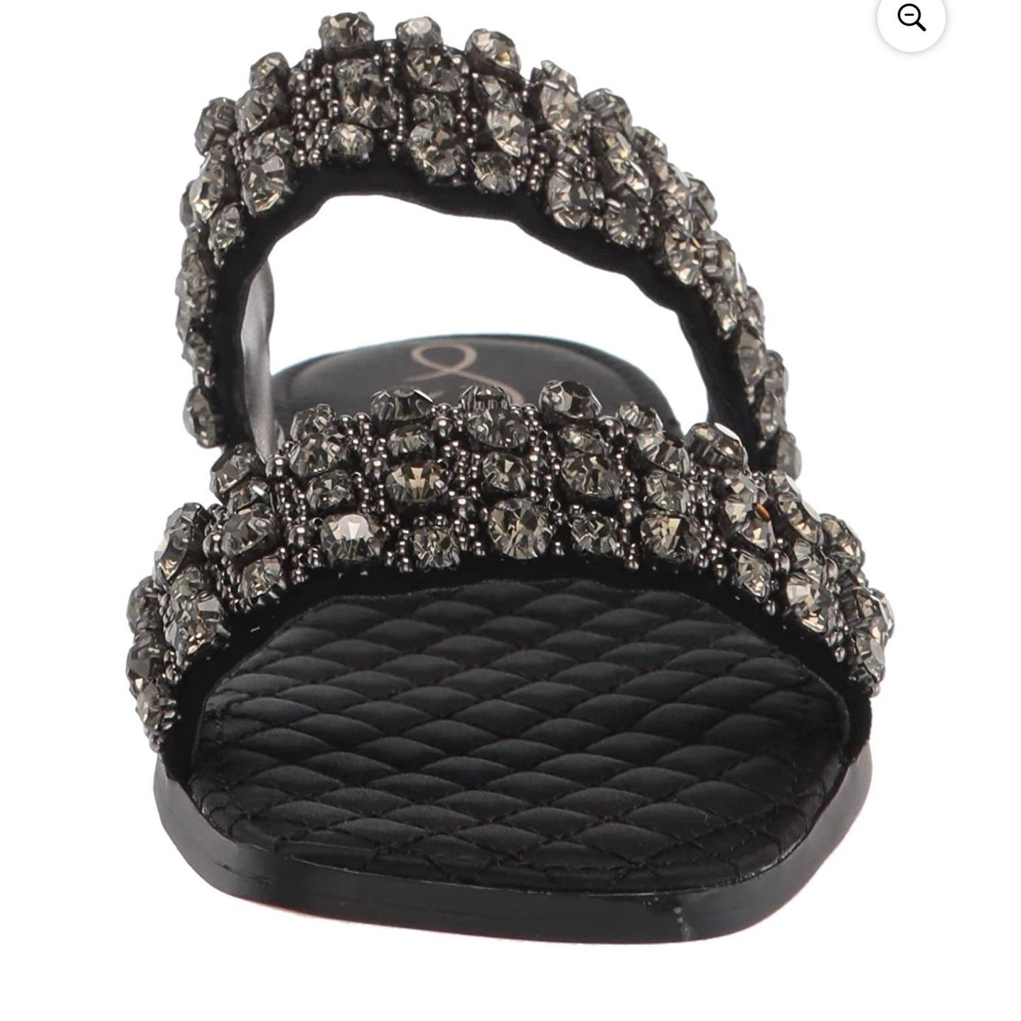 Sam Edelman Sam Edelman Ezel Black Embellished Slip On Sandals Size US 5.5 / IT 35.5 - 2 Thumbnail