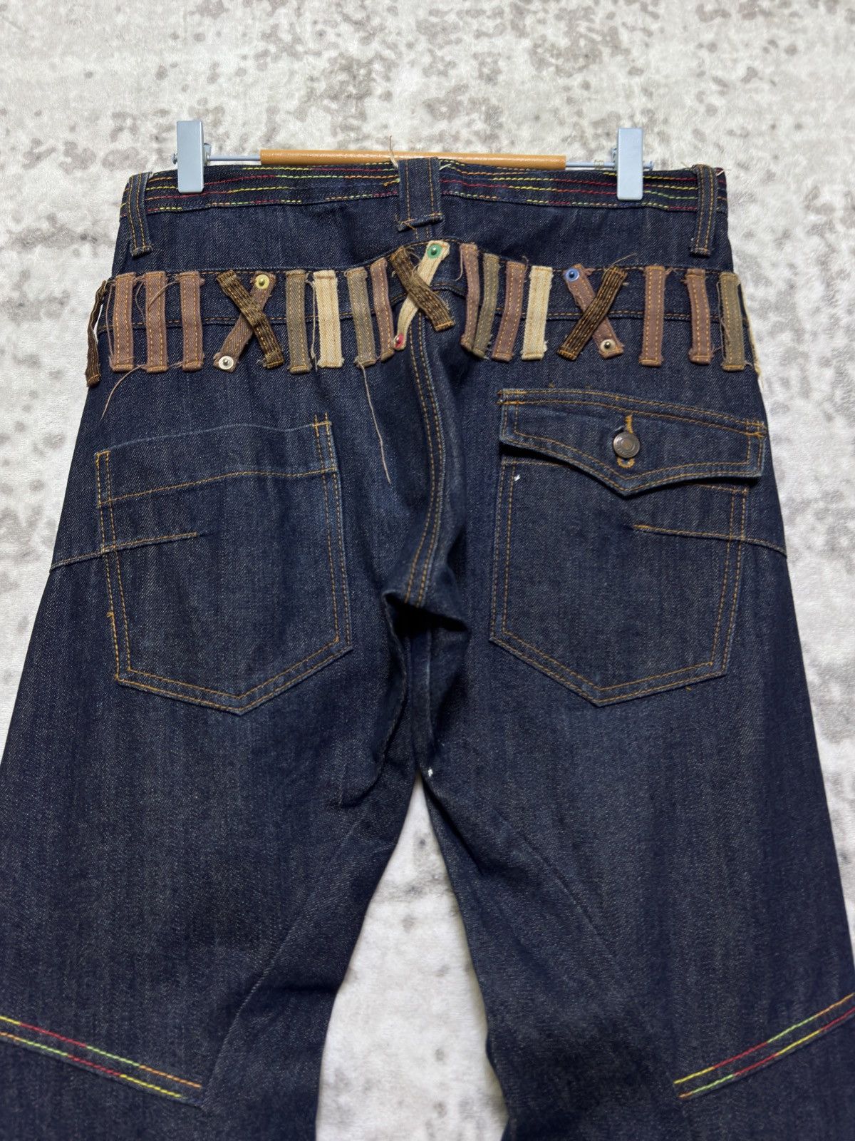 If Six Was Nine Japanese Archive BreathMINt Double Waist Punk Denim Pants Size US 31 - 9 Thumbnail
