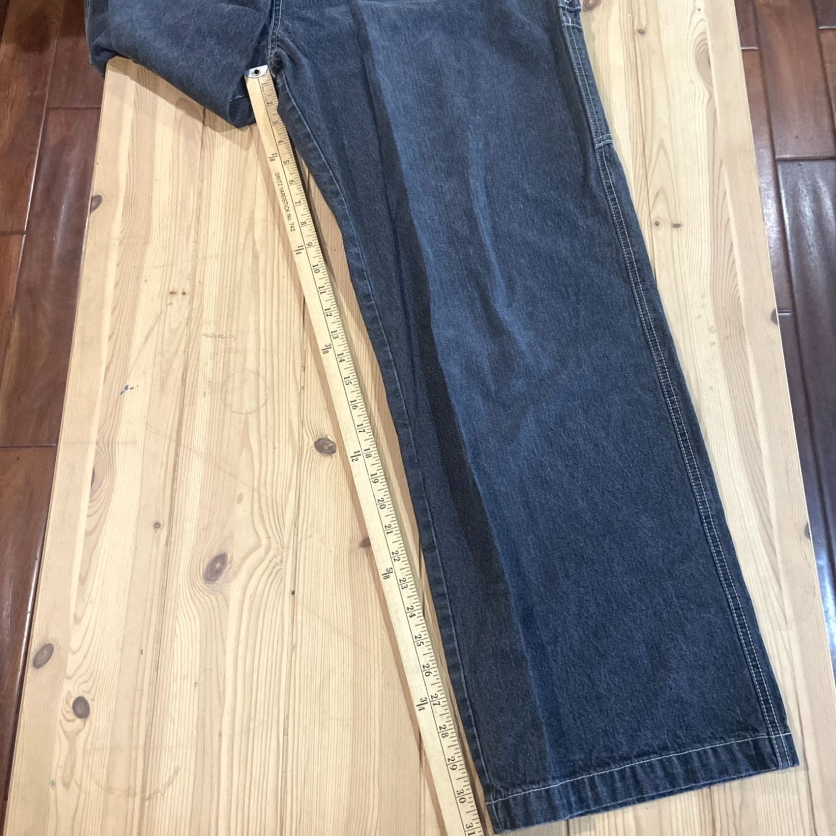 Rocawear VINTAGE Rocawear Jeans Men's 38x34 Black Carpenter 5-Pocket Denim Wide-Leg 90s Grunge Logo Jeans Mens Size US 38 / EU 54 - 5 Thumbnail