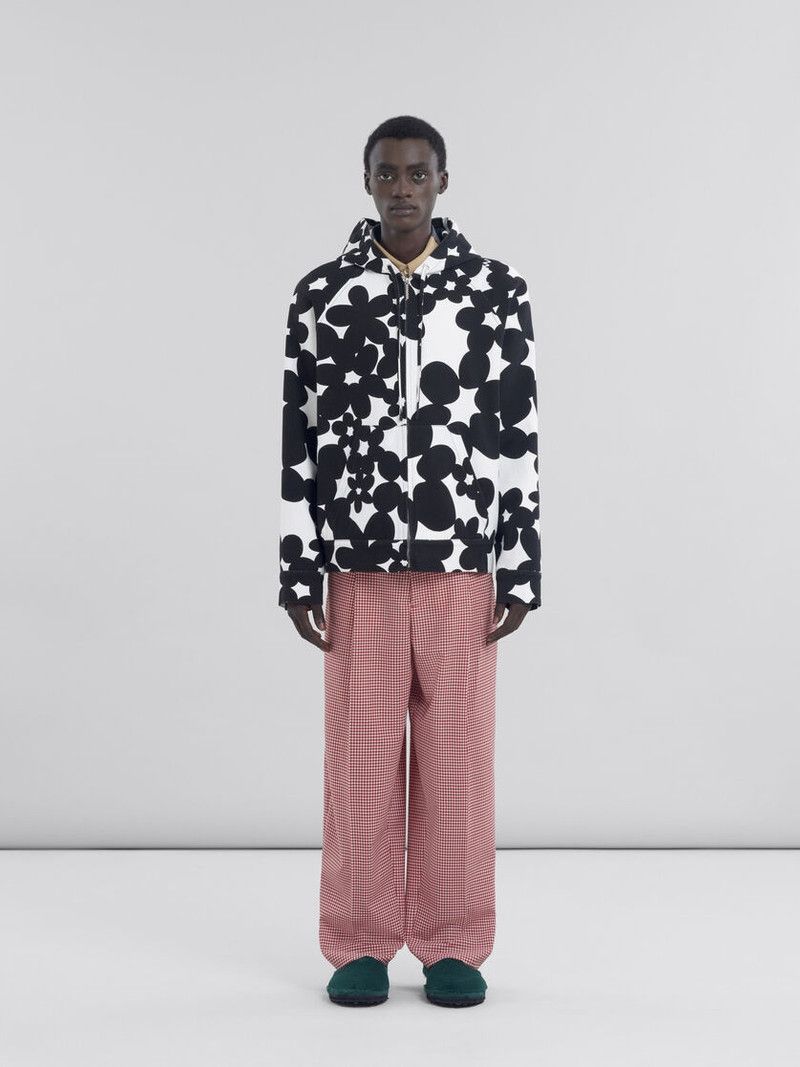 Marni o1f1d3z0326 Hoodie in White/Black Size US S / EU 44-46 / 1 - 2 Thumbnail