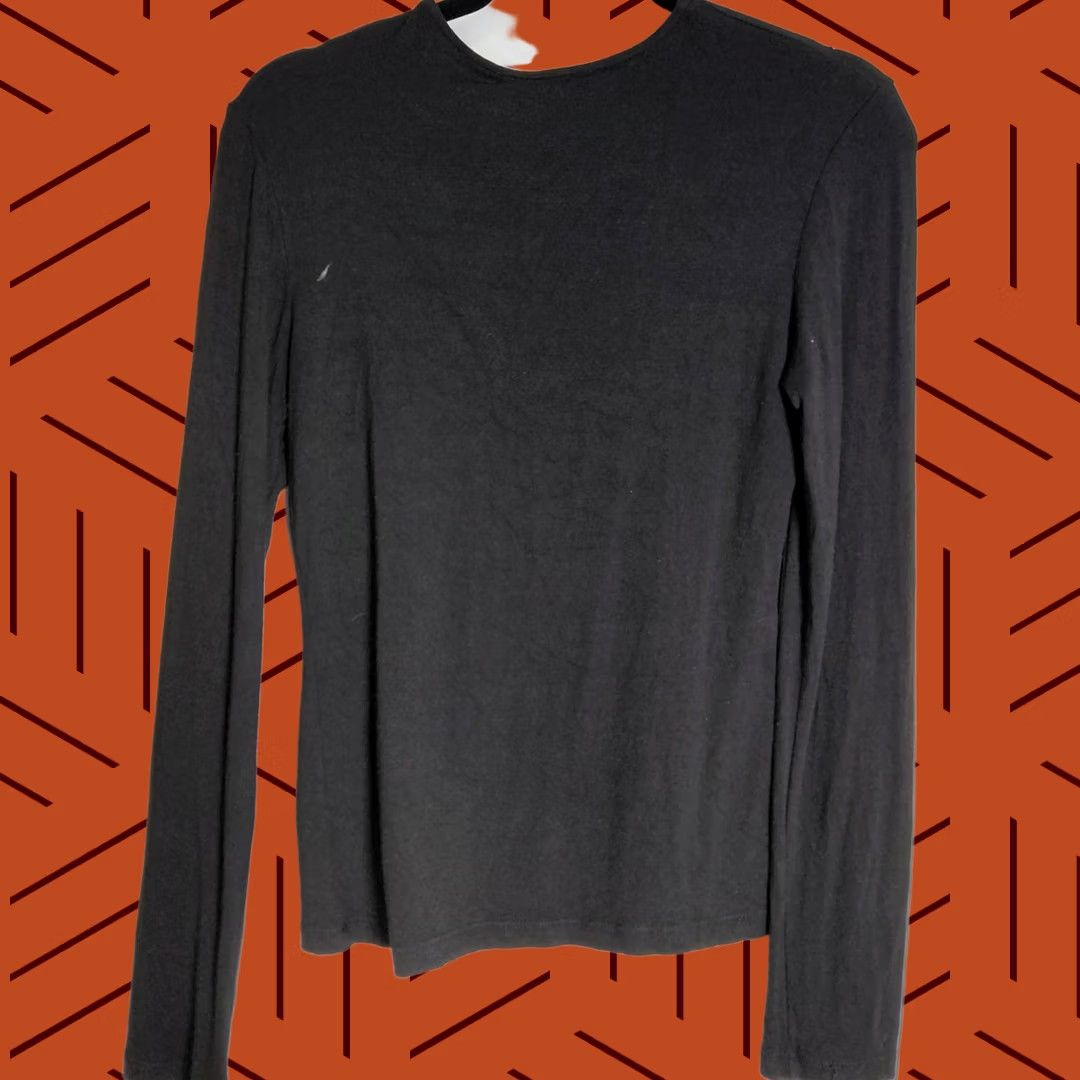 Bcbgmaxazria BCBGMAXAZRIA Black Long Sleeve Top Solid Knit Women Size S Size S / US 4 / IT 40 - 1 Thumbnail