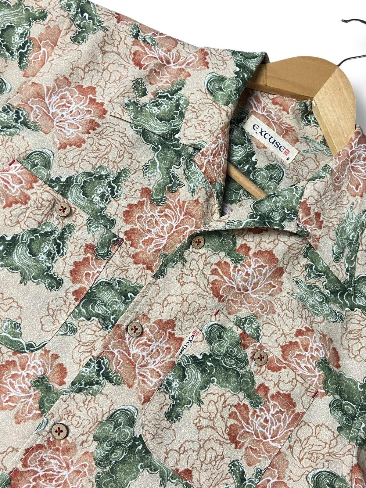 Japanese Brand Excuse Japanese Brand Floral Over Print Shirt (151) Size US XXS / EU 40 - 5 Thumbnail