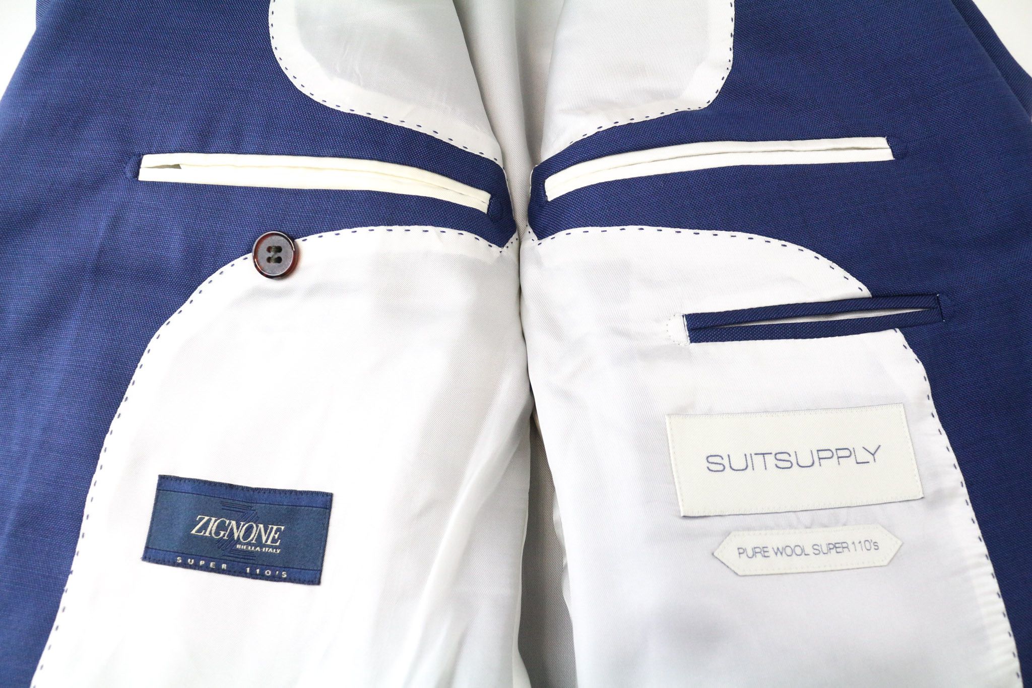 Suitsupply NAPOLI UK36R Blue Wool Super 110's Zignone Blazer 75354 Size 36R - 5 Thumbnail