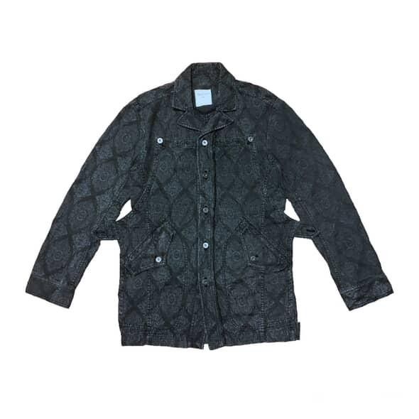 90s FINAL HOME Floral Paisley Layered Denim Jacket