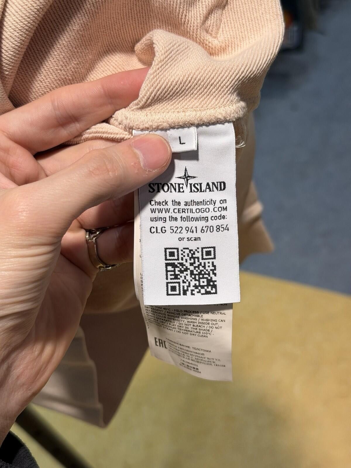 Stone Island STONE ISLAND ROSE QUARTZ COTTON PINK HOODIE (LARGE) Size US L / EU 52-54 / 3 - 12 Thumbnail