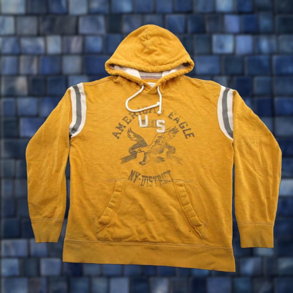 American Eagle Outfitters Y2K American Eagle Men's Hoodie Pullover Sweatshirt Size M Read Multicolor Cotton Heavy Sweatshirt Hooded All Seasons Sports Size US M / EU 48-50 / 2 - 1 Thumbnail