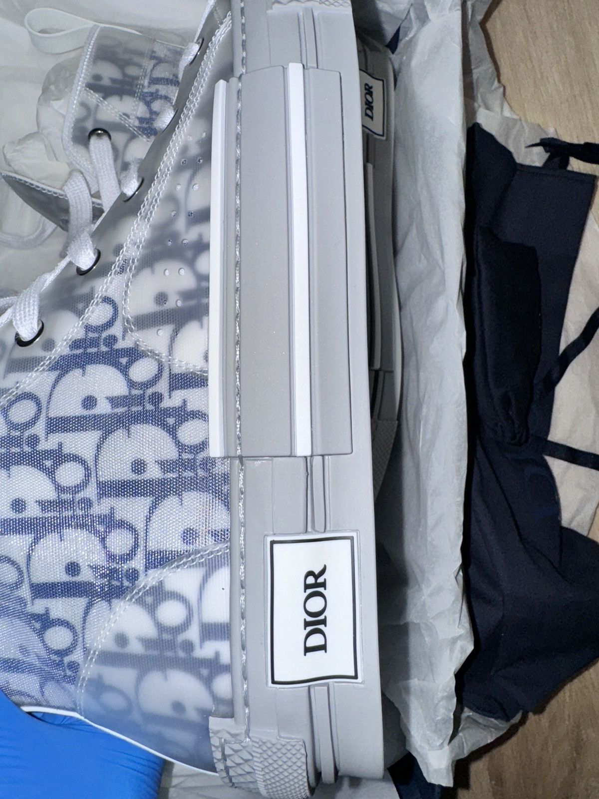 Dior Dior B23 High Oblique Blue/Grey Size US 11 / EU 44 - 4 Thumbnail