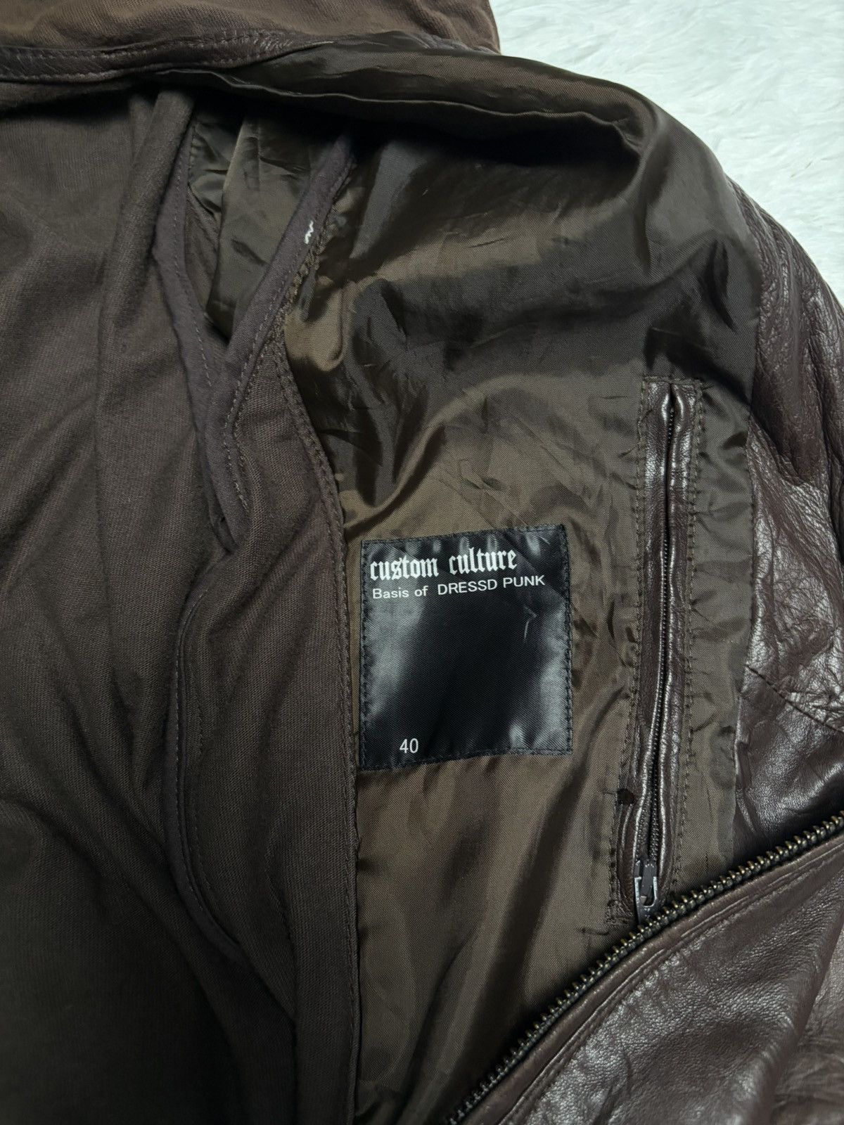 If Six Was Nine Rare Custom Culture hybrid leather jacket Size US XXS / EU 40 - 6 Thumbnail