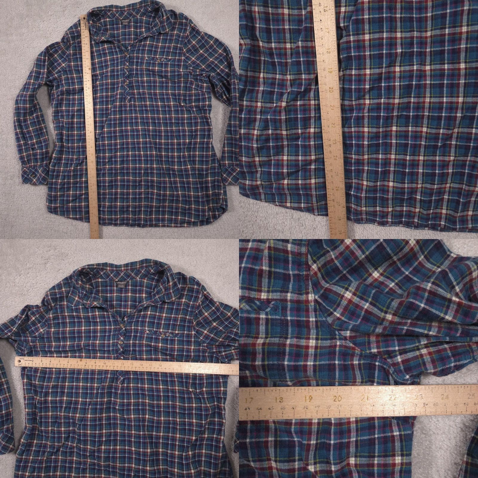 Eddie Bauer VINTAGE? No. Eddie Bauer Shirt Womens 2XL Blue Plaid Flannel Collared Long Sleeve Tunic Top Size XXL / US 16-18 / IT 52-54 - 8 Thumbnail