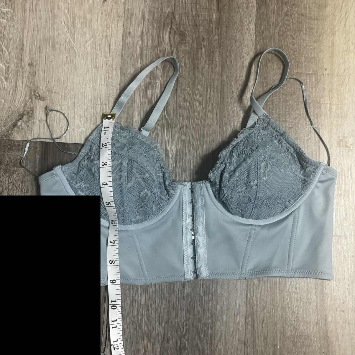 Garage Garage Bustier Womens PS Medium Seafoam Combo Lace Bra Clasp Size M / US 6-8 / IT 42-44 - 7 Thumbnail