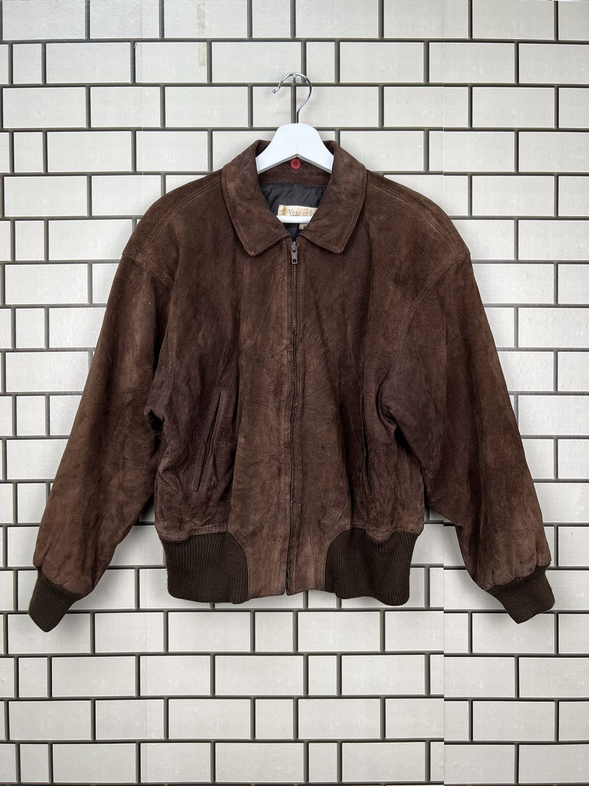 Japanese Brand × Vintage Vintage Vent et Vert Suede Jacket Size US M / EU 48-50 / 2 - 1 Thumbnail
