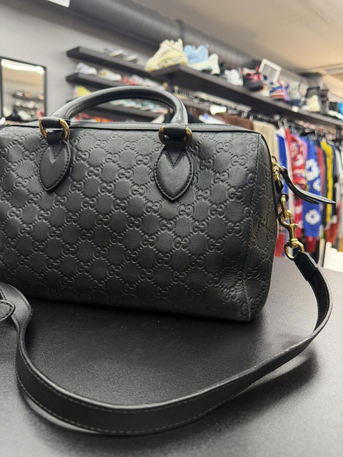 Gucci Gucci Boston Bag Guccissima Leather Medium Retail $1980 Size ONE SIZE - 6 Thumbnail