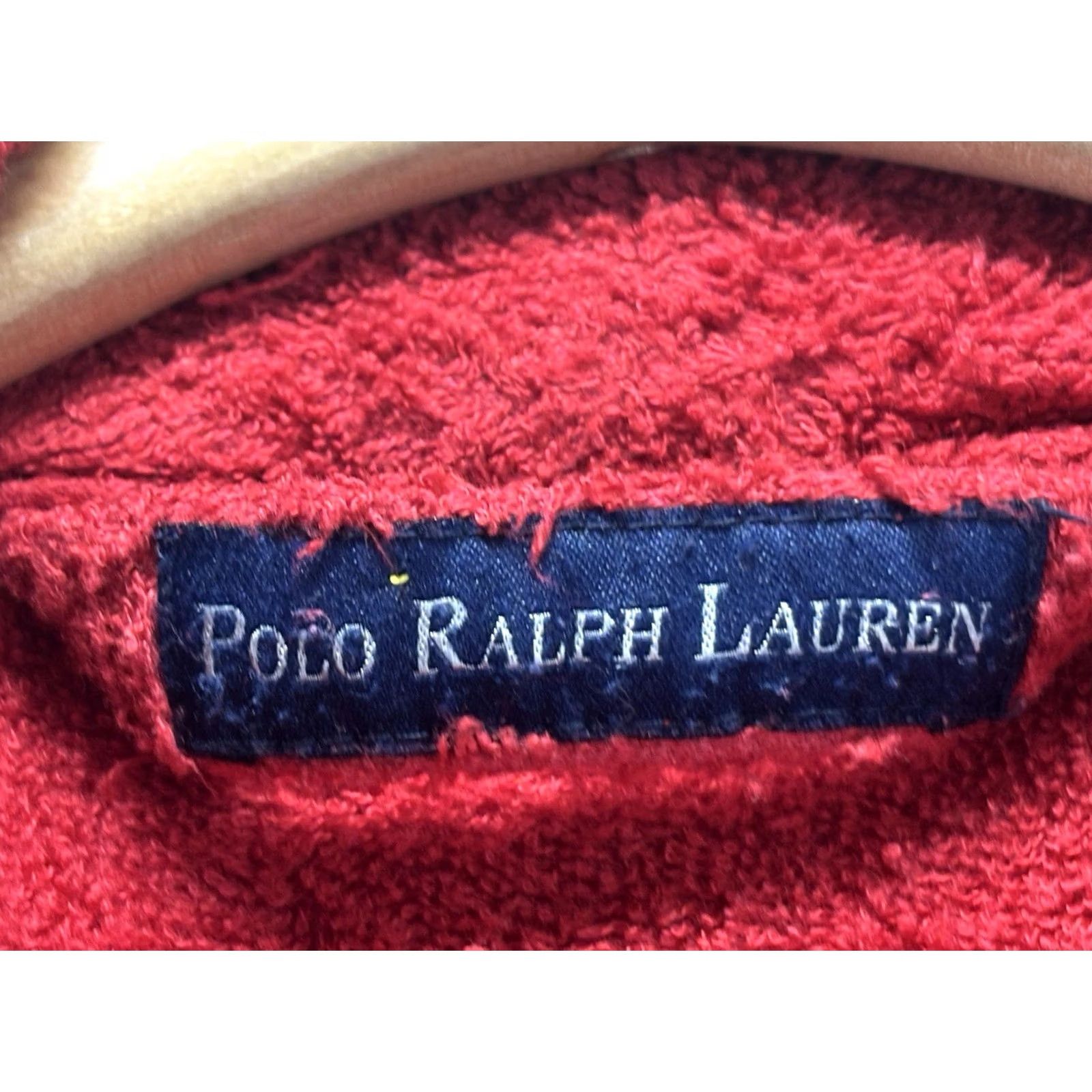 Polo Ralph Lauren Polo Ralph Lauren Terry Robe Mens OSFM Red Belted Big Flesh Pony READ Size US M / EU 48-50 / 2 - 5 Thumbnail