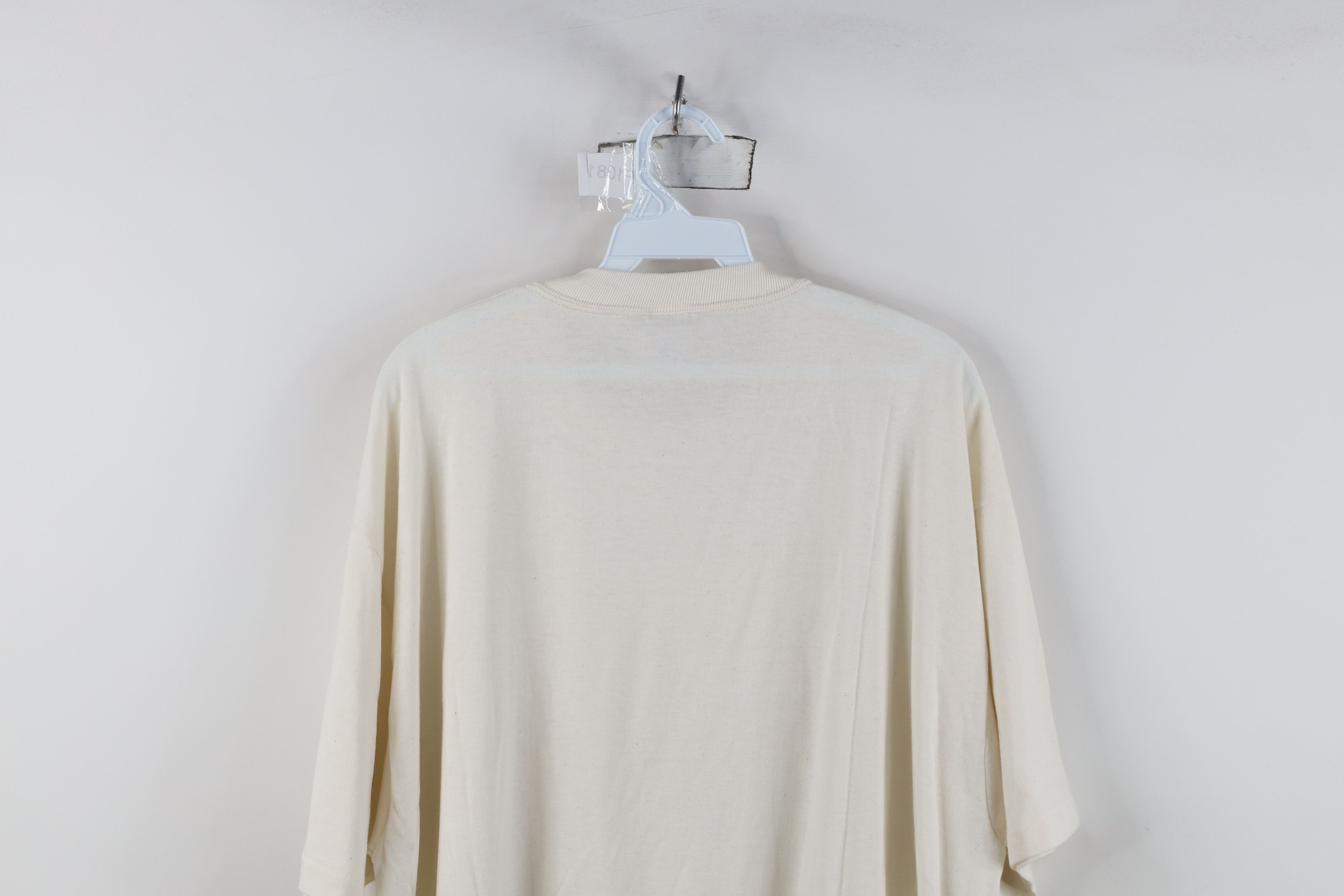 Vintage Vintage 90s Streetwear Blank Short Sleeve T-Shirt Beige USA Size US XXL / EU 58 / 5 - 10 Thumbnail