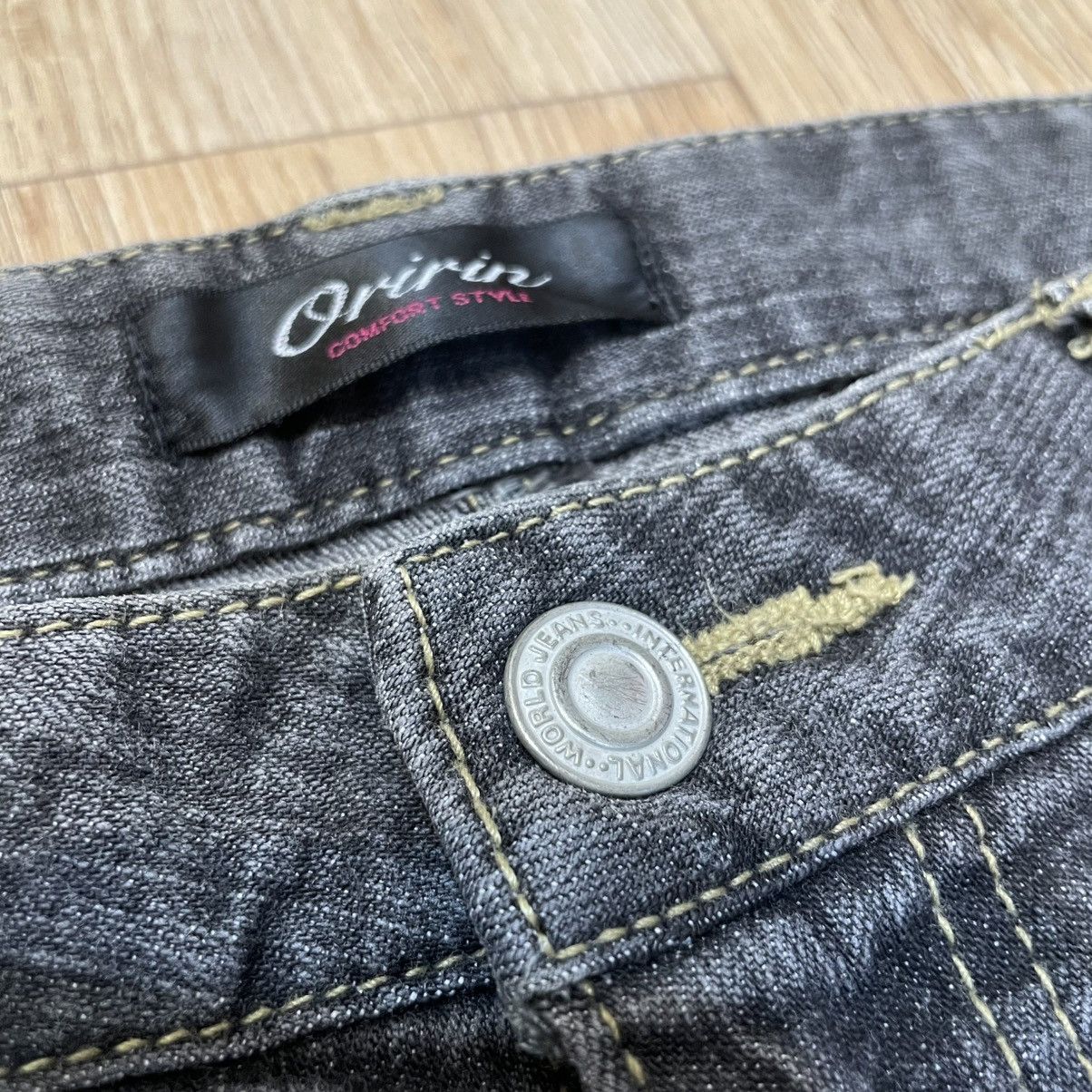 Japanese Brand Oririn Flared Denim Pants Stretch Tornado Mart Style Size 33" - 3 Thumbnail