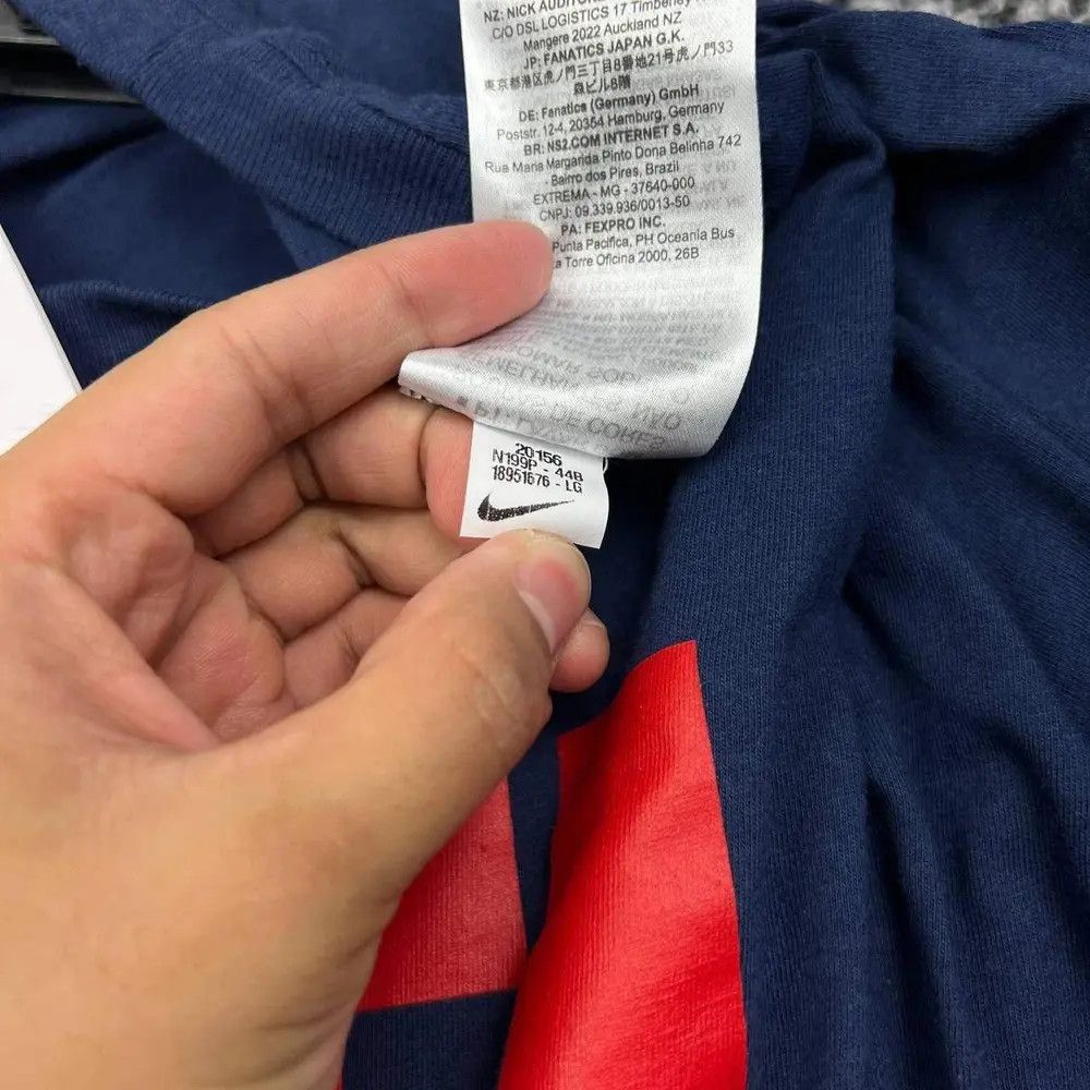 Nike Nike Shirt Men Atlanta Braves MLB Crew Neck Cotton New L Size US L / EU 52-54 / 3 - 7 Thumbnail