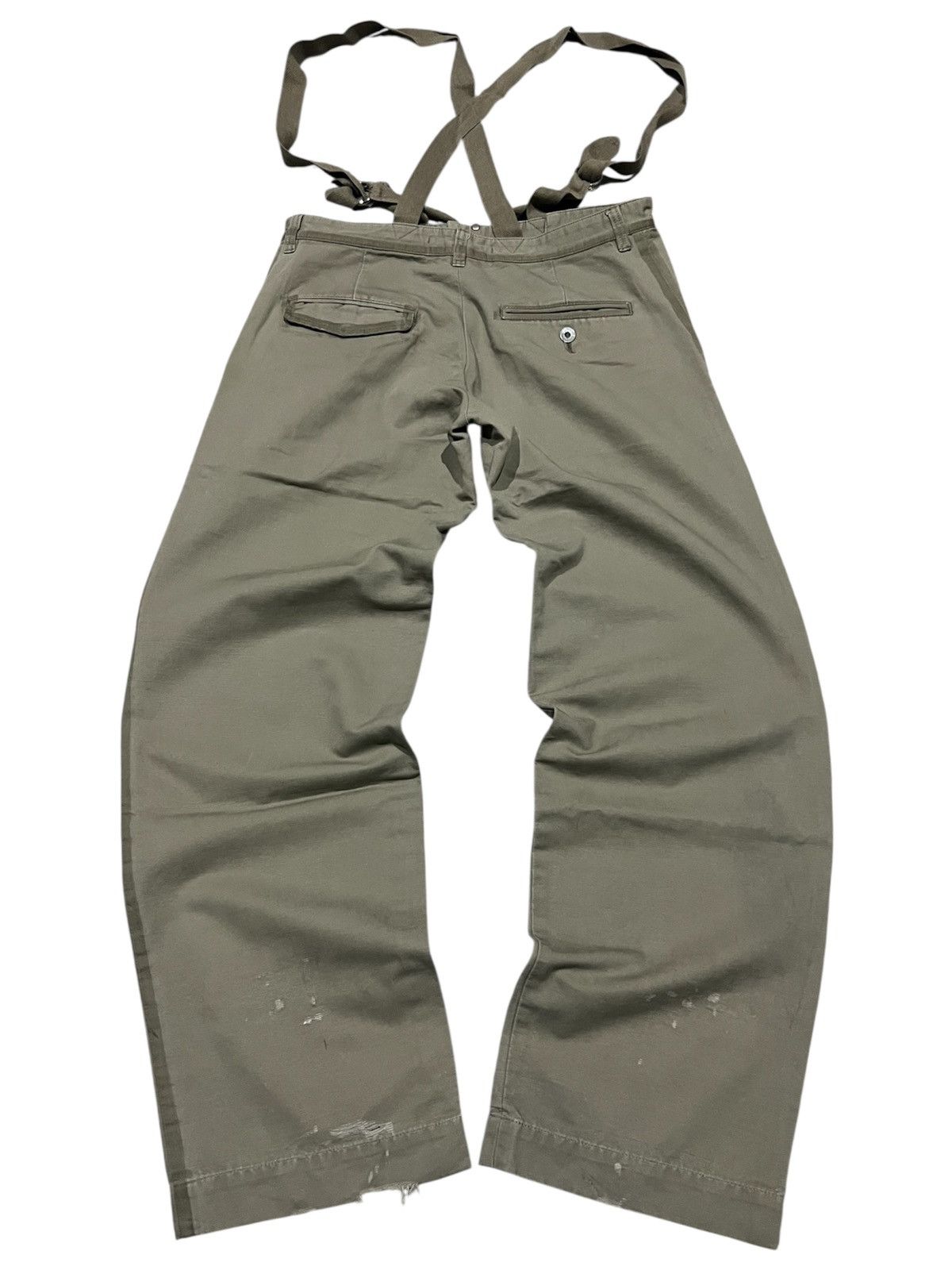 Maison MIHARA YASUHIRO Early 2000s Mihara Yasuhiro Suspender Military Pants Size US 32 / EU 48 - 2 Thumbnail