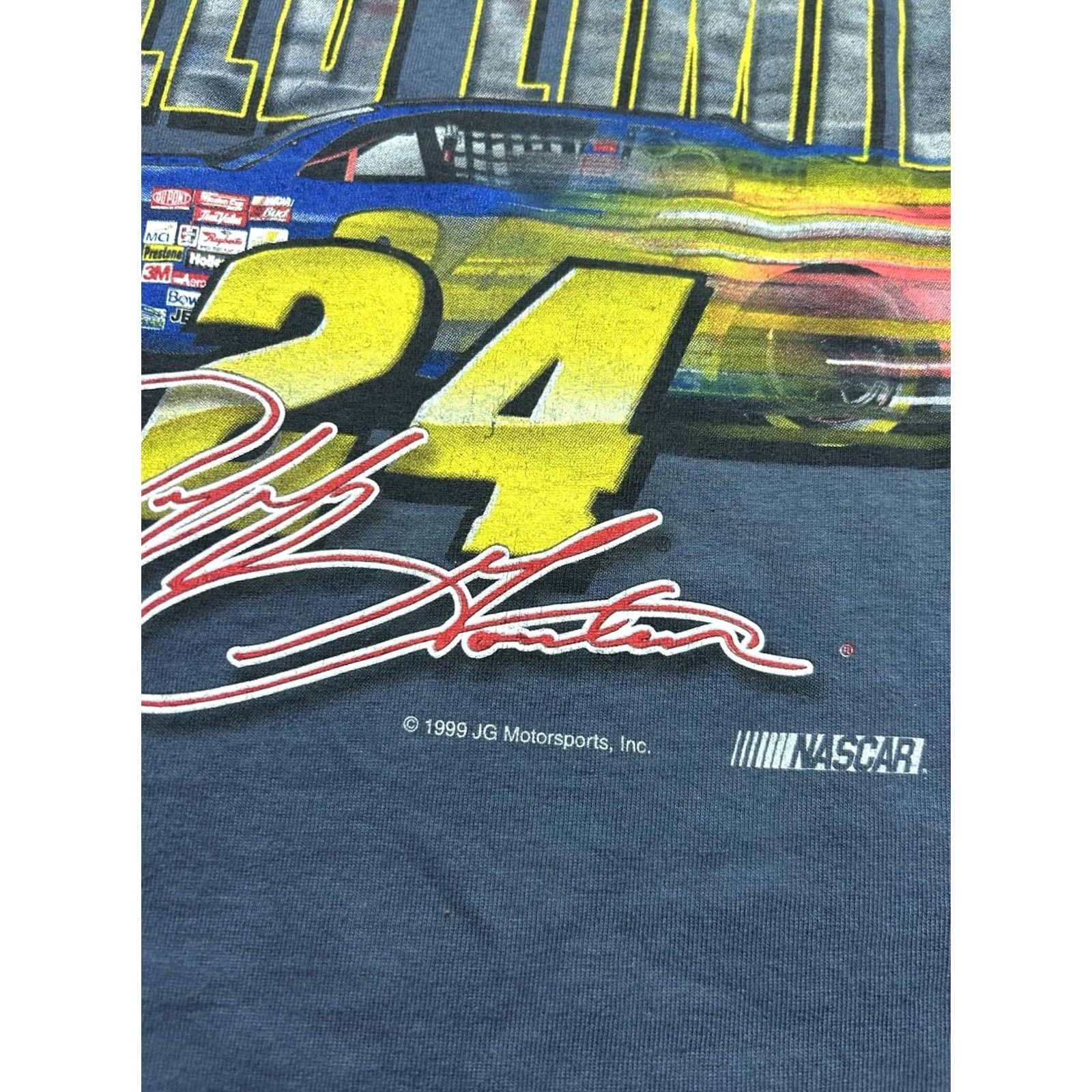 Chase Authentics VINTAGE 90s graphic t shirt Chase Authentics Jeff Gordon nascar racing #24 no speed limit blue large Mens T-Shirt Size US L / EU 52-54 / 3 - 7 Thumbnail