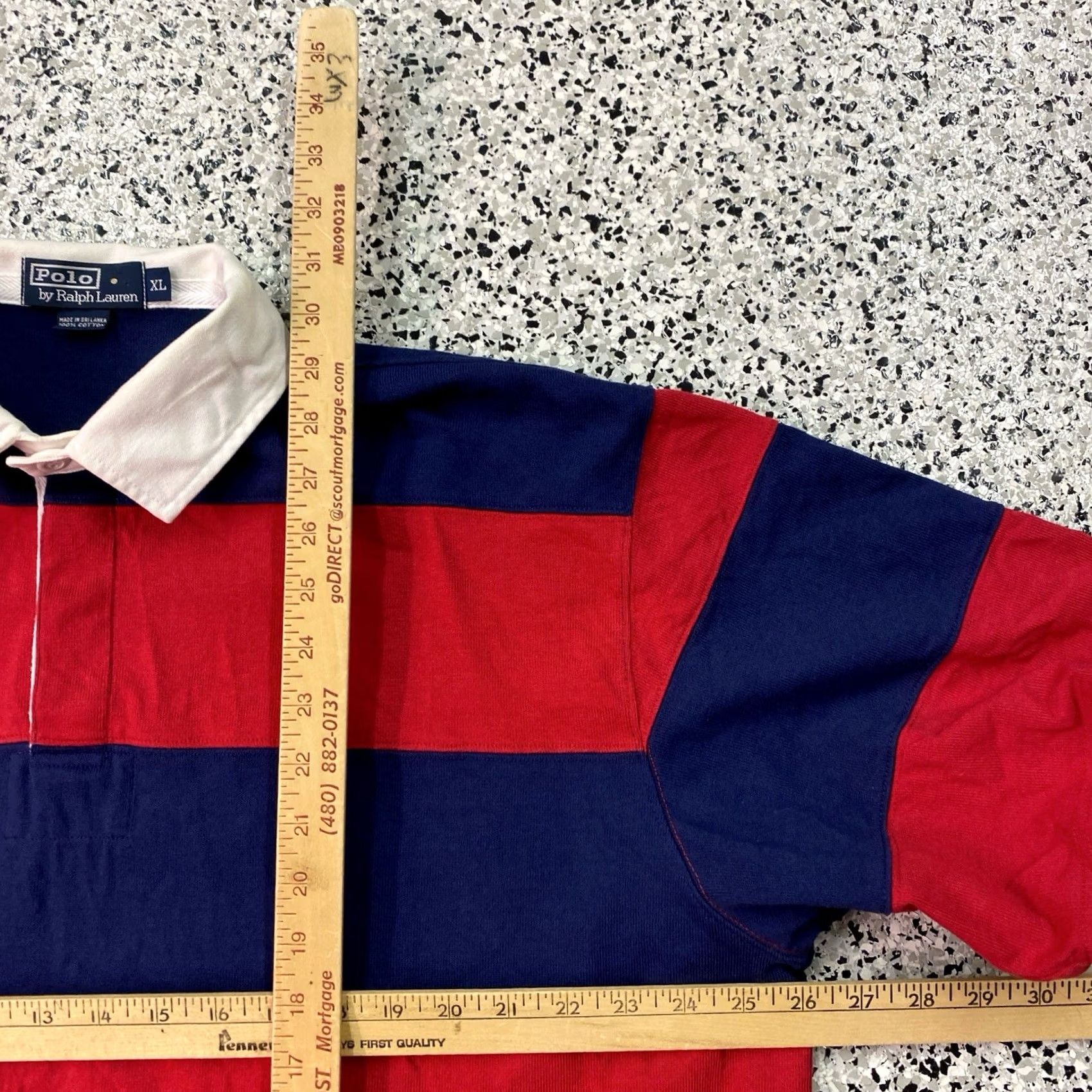 Polo Ralph Lauren VINTAGE Polo Ralph Lauren Shirt Men XL Red Blue Stripe Heavy Size US XL / EU 56 / 4 - 3 Thumbnail