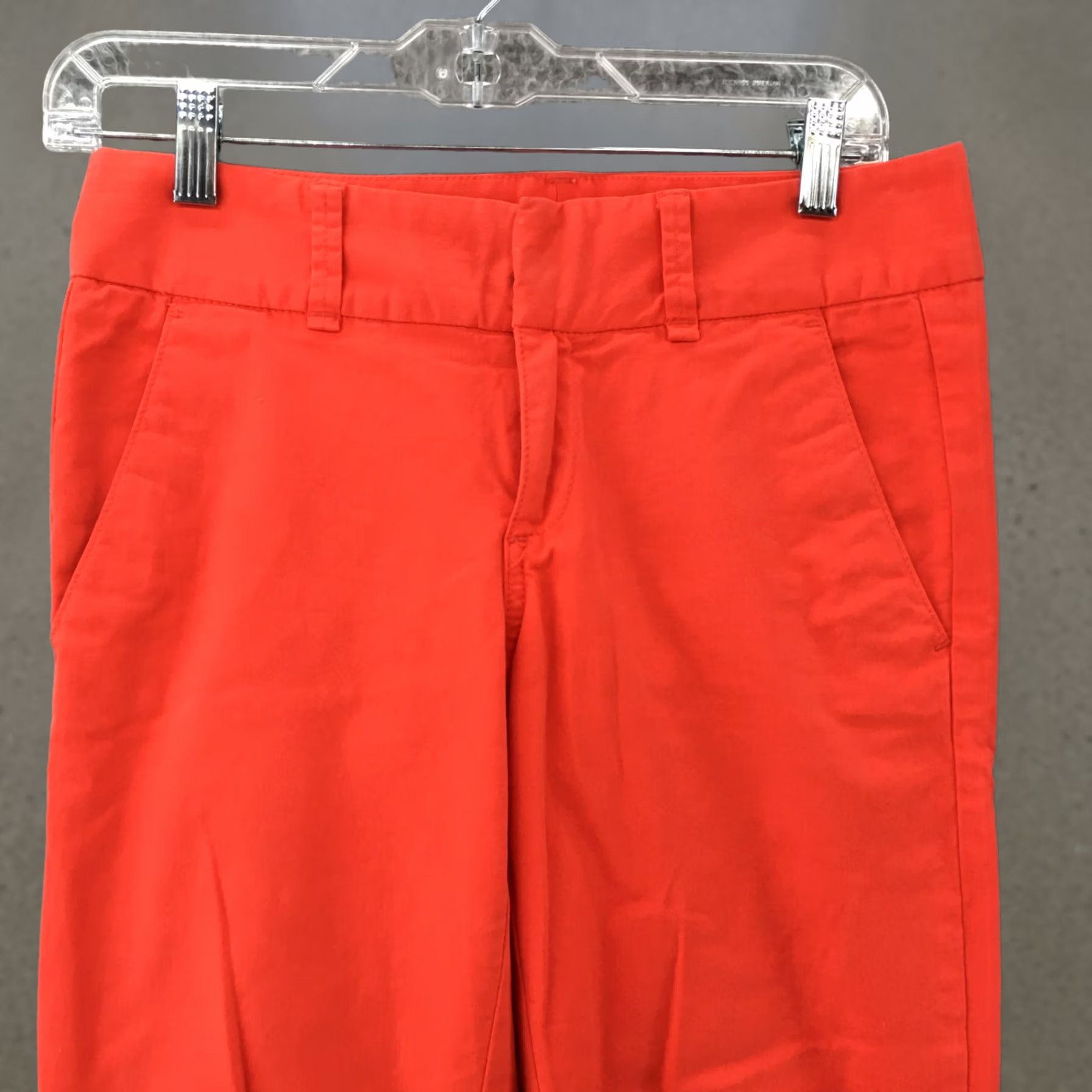 J.Crew J.CREW Andie Chino Pants Womens 0 Red Orange Cotton Blend Mid Rise Zip Fly Casual Shirt? Size 25" / US 0 / IT 36 - 1 Thumbnail