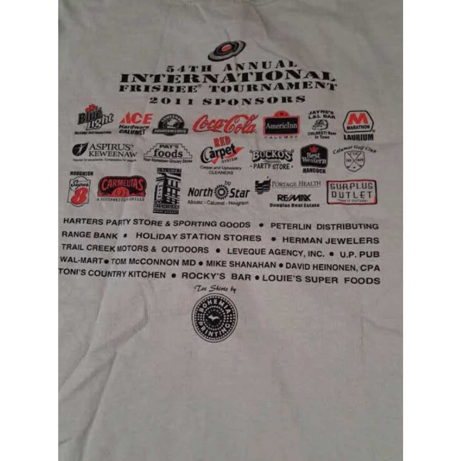 Anvil VINTAGE Coca-Cola International Frisbee Tournament 2011 Calumet Mi. LG T-Shirt Apparel Unisex Adults Short Sleeve Tan L Size Mens Womens Boys Girls Size US L / EU 52-54 / 3 - 5 Thumbnail