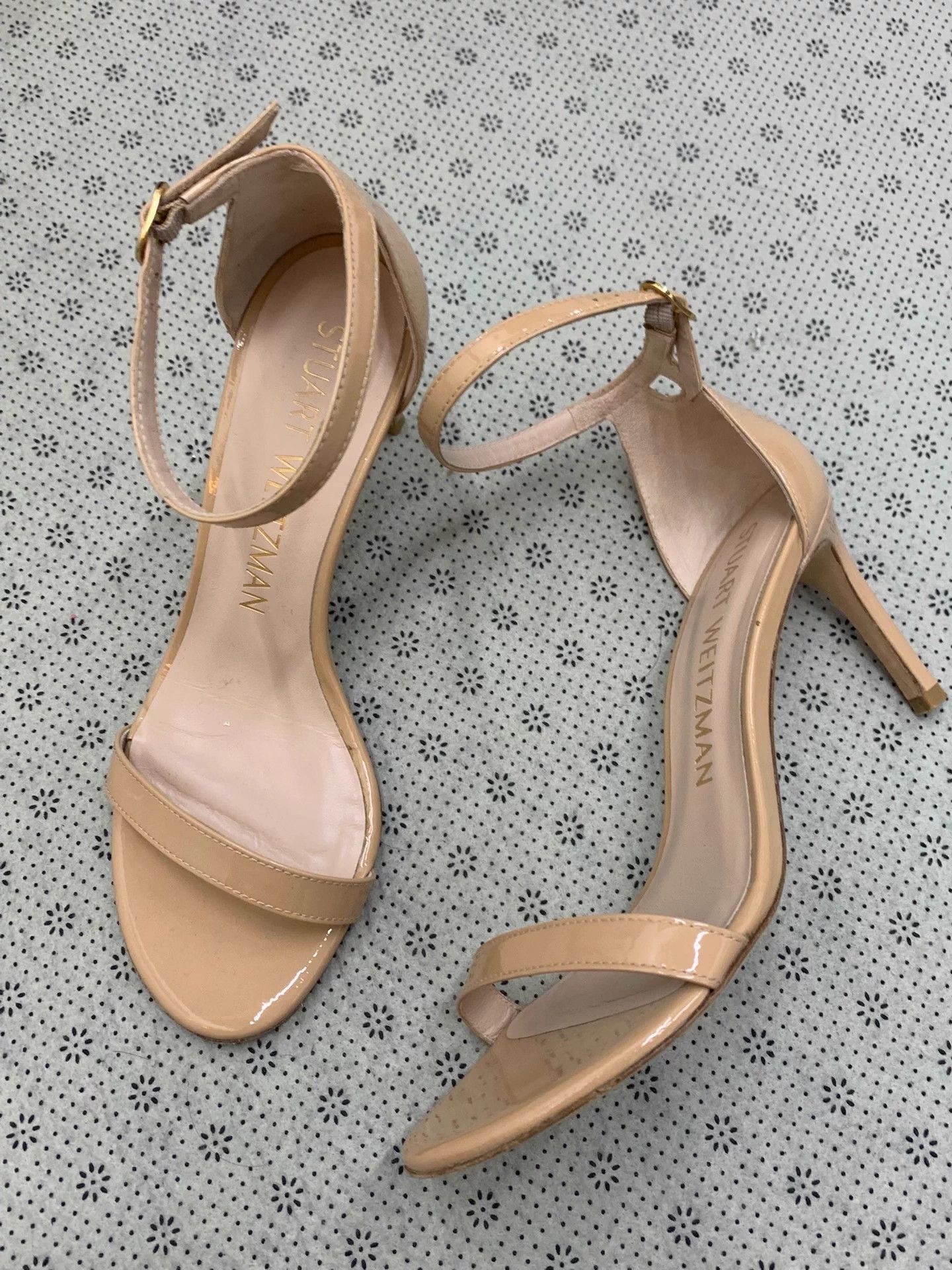 Stuart Weitzman SW nude pink one-strap heels 38.5 Size US 7.5 / IT 37.5 - 2 Thumbnail