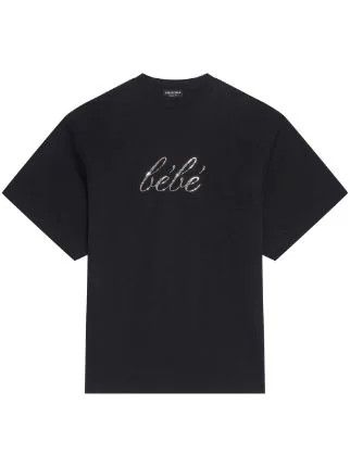 image of Balenciaga Oc11Z0124 Bebe Worn-Out T-Shirt In Black, Men's (Size XS)