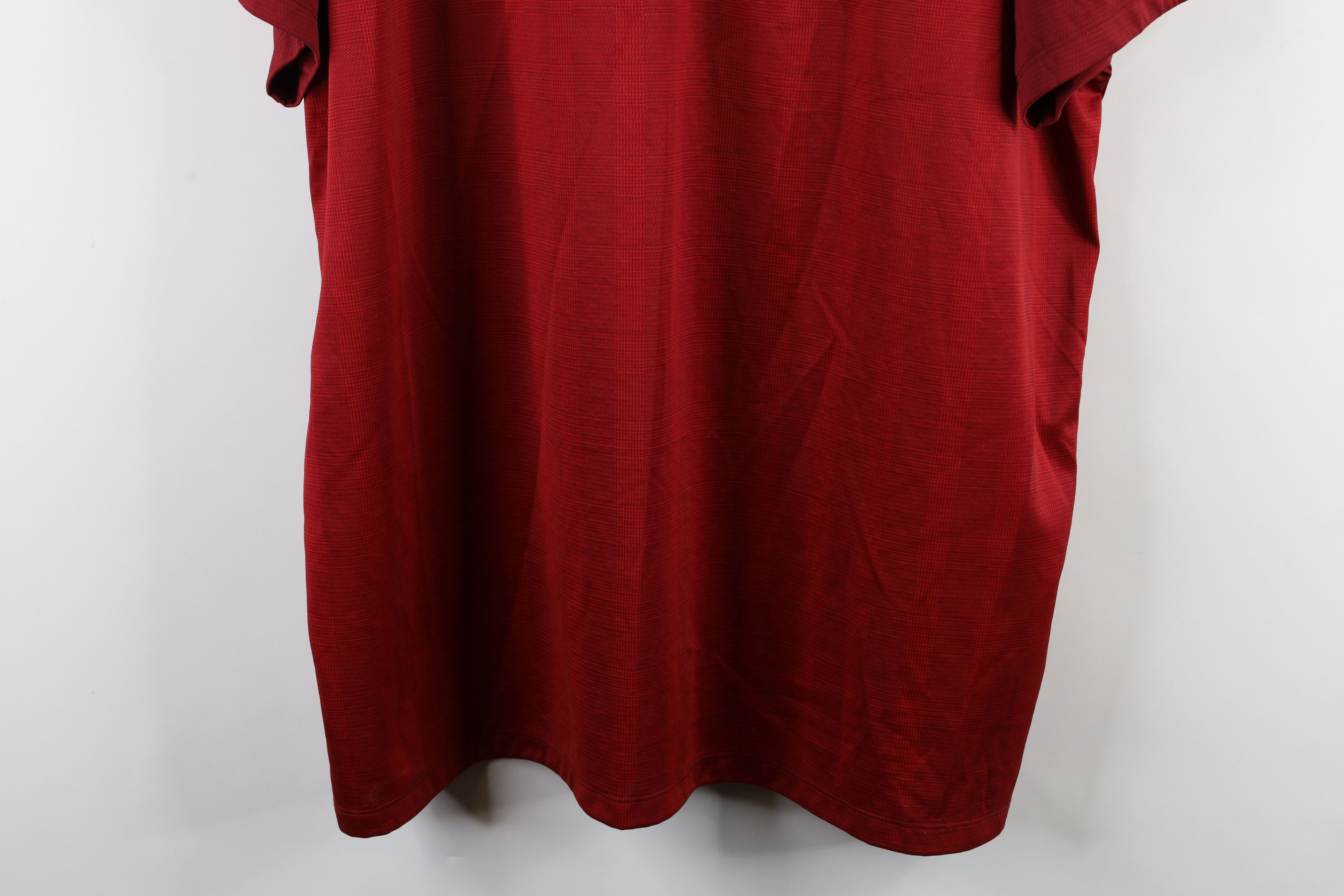 Nike × Vintage Nike Check Plaid Short Sleeve Collared Golf Polo Shirt Red Size US XXL / EU 58 / 5 - 3 Thumbnail