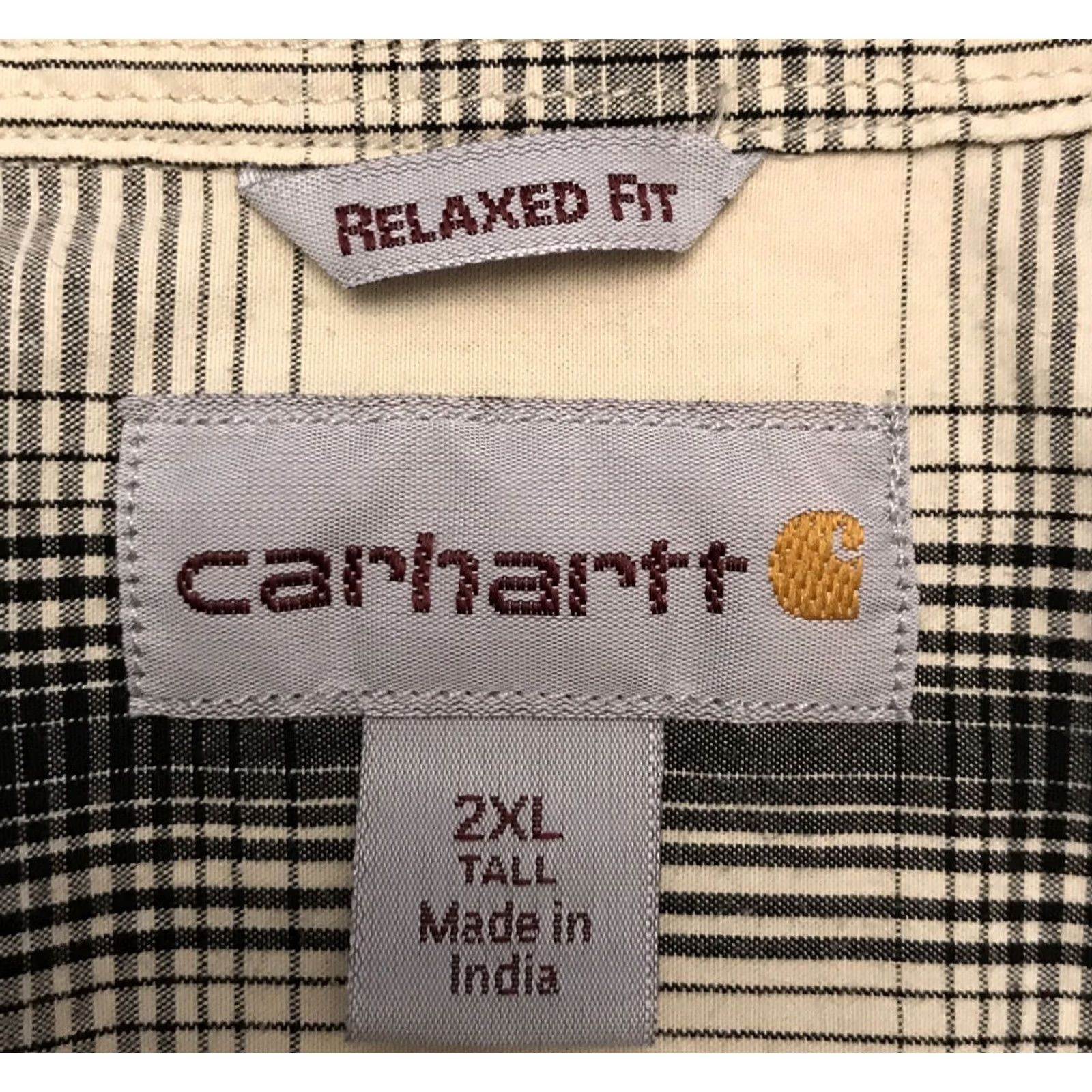 Carhartt Carhartt Button-Up Shirt Mens 2XLT Plaid Relaxed Fit S/S Causal 1489 Size US XXL / EU 58 / 5 - 3 Thumbnail