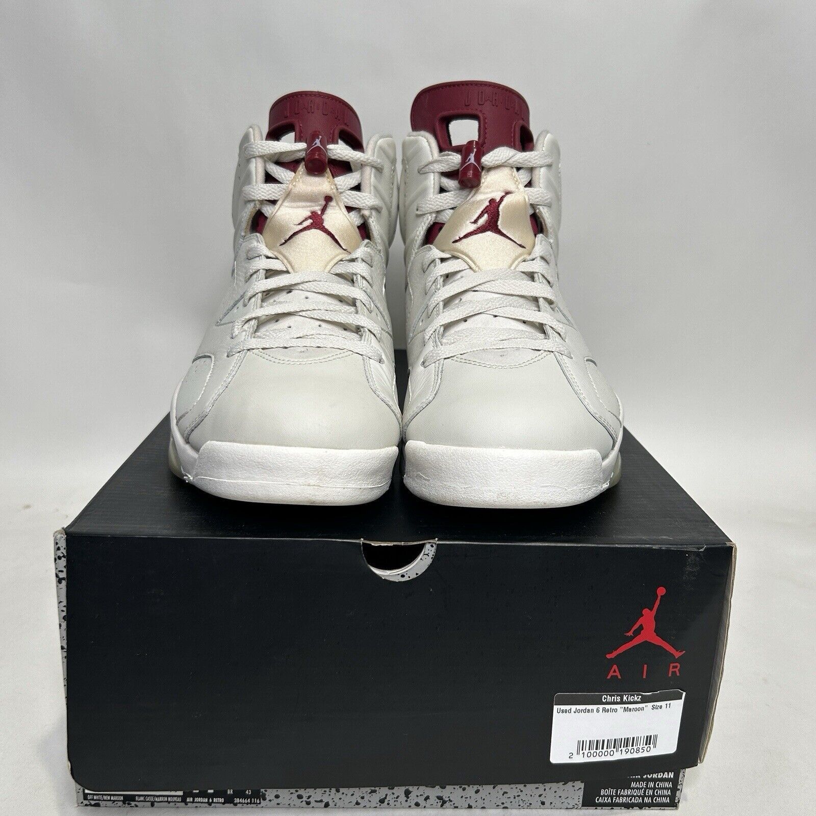 Nike Nike Air Jordan 6 Retro OG “Maroon” 2024 Size US 11 / EU 44 - 2 Thumbnail