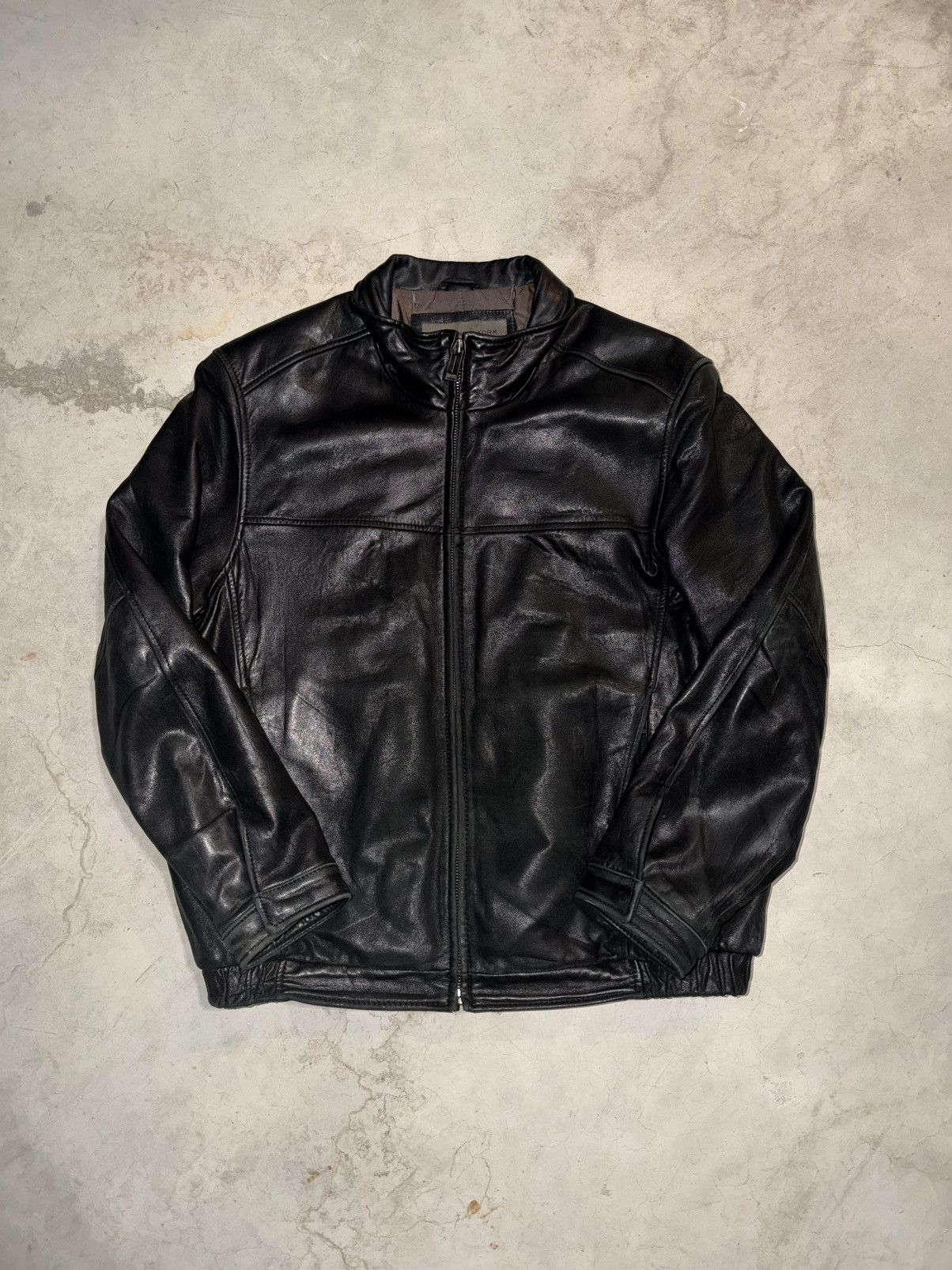 Andrew Marc Vintage Andrew Marc Studio Black Leather Insulated Jacket Size US XL / EU 56 / 4 - 1 Thumbnail