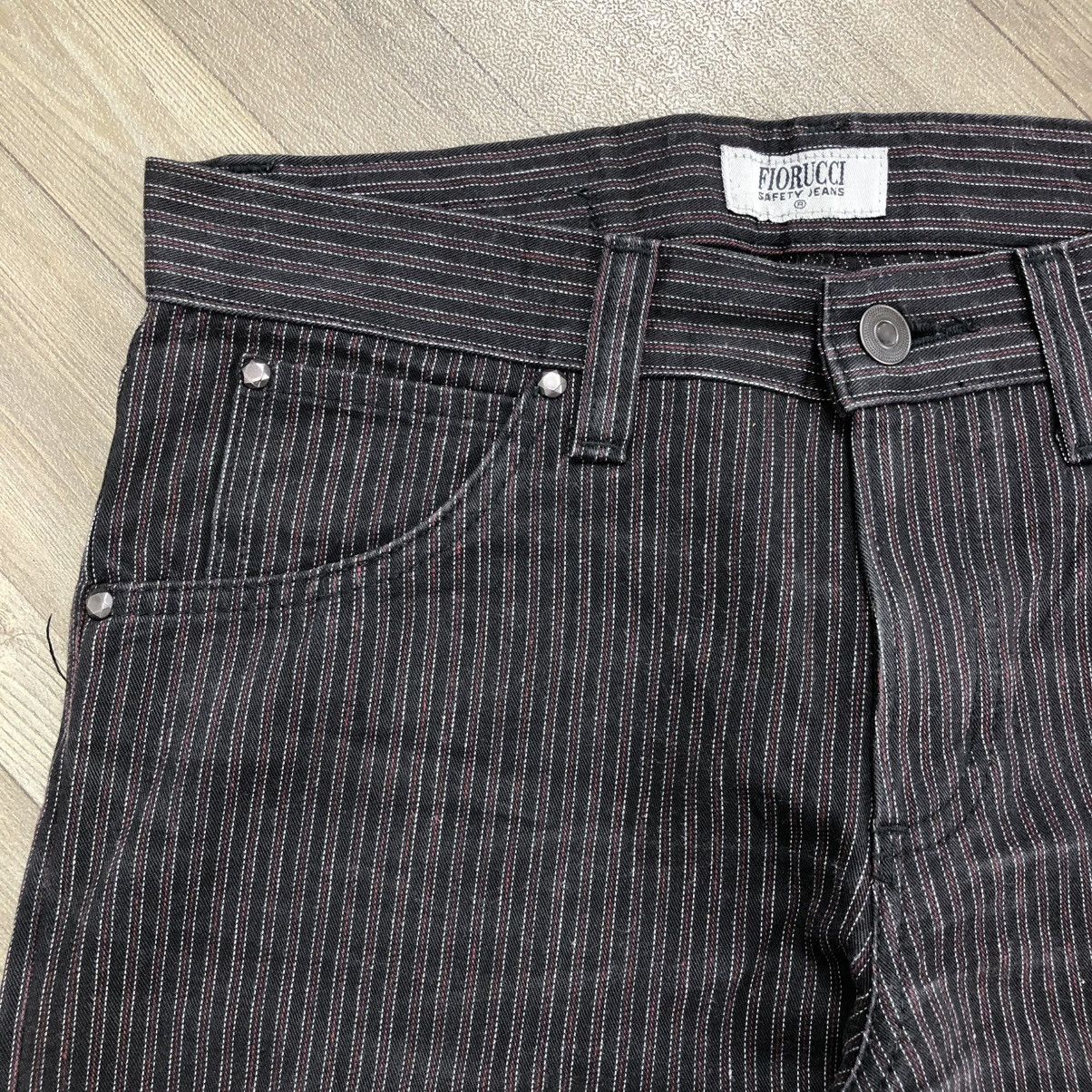 If Six Was Nine 1990s Fiorucci Safety Stripped Baggy Lgb Y2K Flared Jeans Size US 30 / EU 46 - 5 Thumbnail