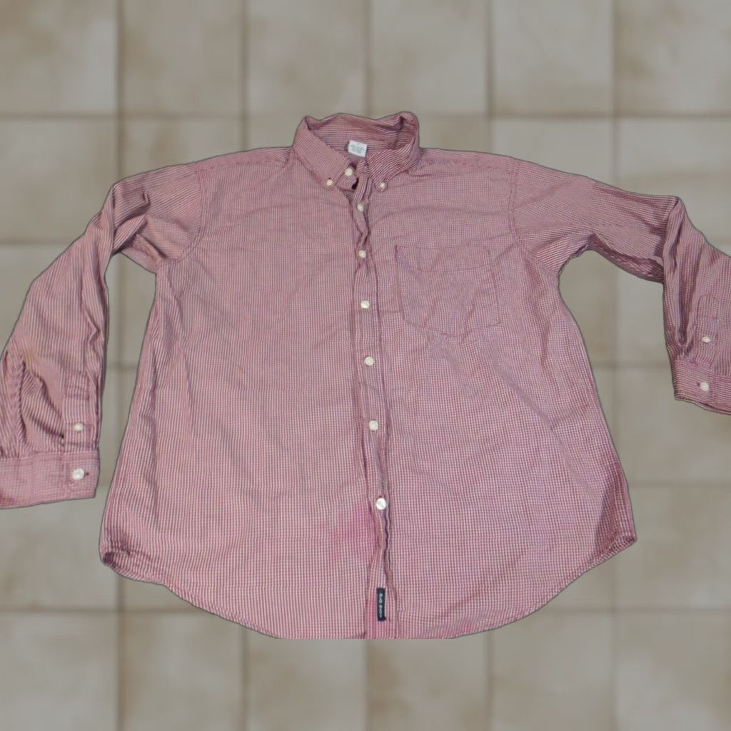 Old Navy Old Navy Womens Button-Up Shirt 16 Red Plaid Long Sleeve Crew Neck Cotton Down Button Front Casual Womens Regular Fit Size XXL / US 16-18 / IT 52-54 - 1 Thumbnail