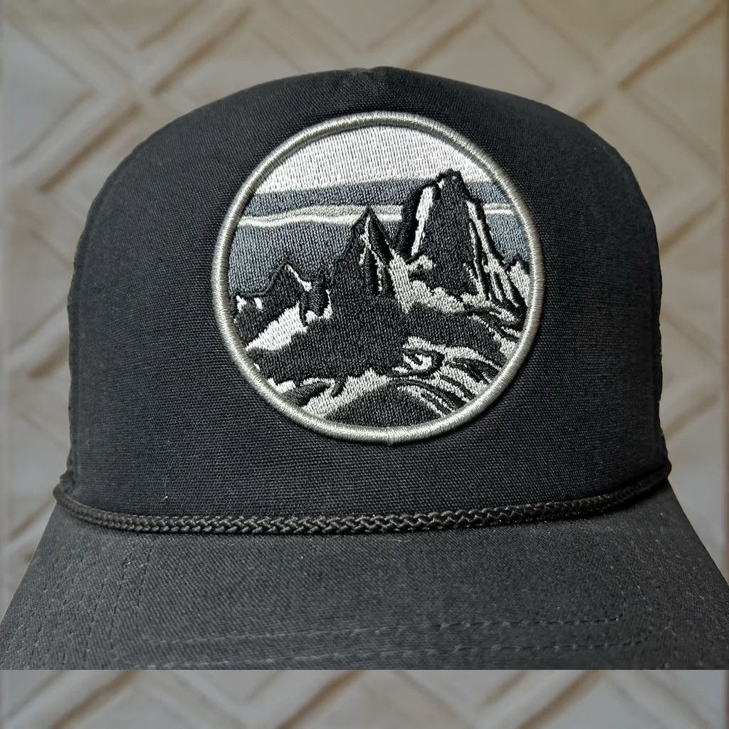 Patagonia Patagonia Fitz Roy Mountains Skyline Patch Rope Snapback Hat Black Rare FA13 Size ONE SIZE - 1 Thumbnail