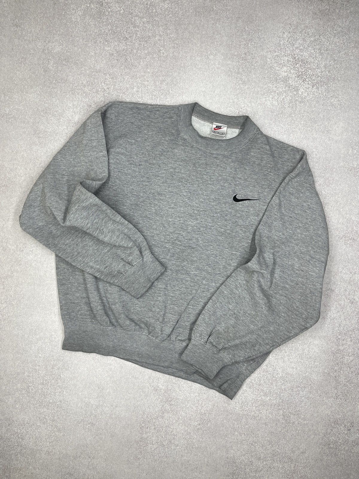 Rare Vintage Nike Basic Sweatshirt Grey Drill ACG TECH