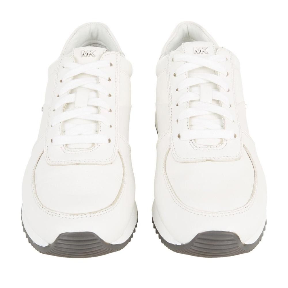 Michael Kors MICHAEL Michael Kors Allie Sneakers Leather White Gray 7.5 Size US 7.5 / IT 37.5 - 1 Thumbnail