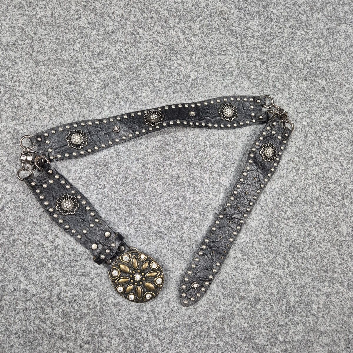 Japanese Brand Y2K Studded leather belts Size ONE SIZE - 4 Thumbnail