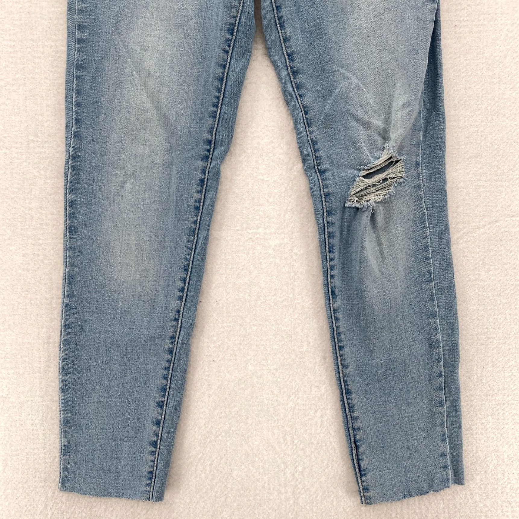 Levi's Levi's Mile High Super Skinny Jeans Women's 28 Light Wash Denim Cropped Slim 5-Pocket Design Blue (Inseam 26) Size 28" / US 6 / IT 42 - 3 Thumbnail