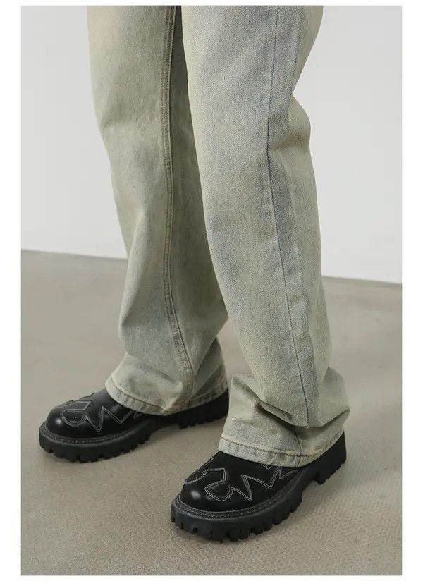 Japanese Brand Minako x Yuri Japanese style washed distressed flared jeans Size US 32 / EU 48 - 3 Thumbnail