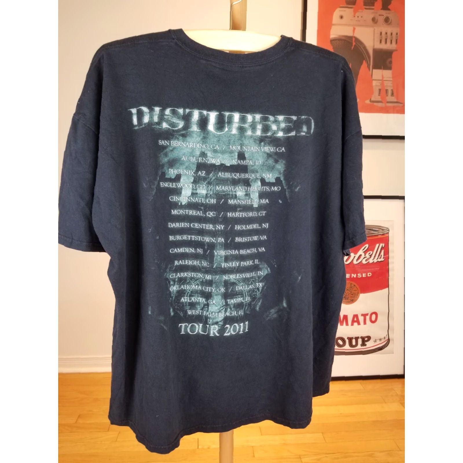 Vintage VINTAGE DISTURBED HEAVY METAL BAND TOUR BLACK COTTON T-SHIRT SZ XXLARGE T-Shirt Mens Black 1990s Rock Band Tour Cotton Short Sleeve Crew Neck USA 2XL Size US XXL / EU 58 / 5 - 5 Thumbnail