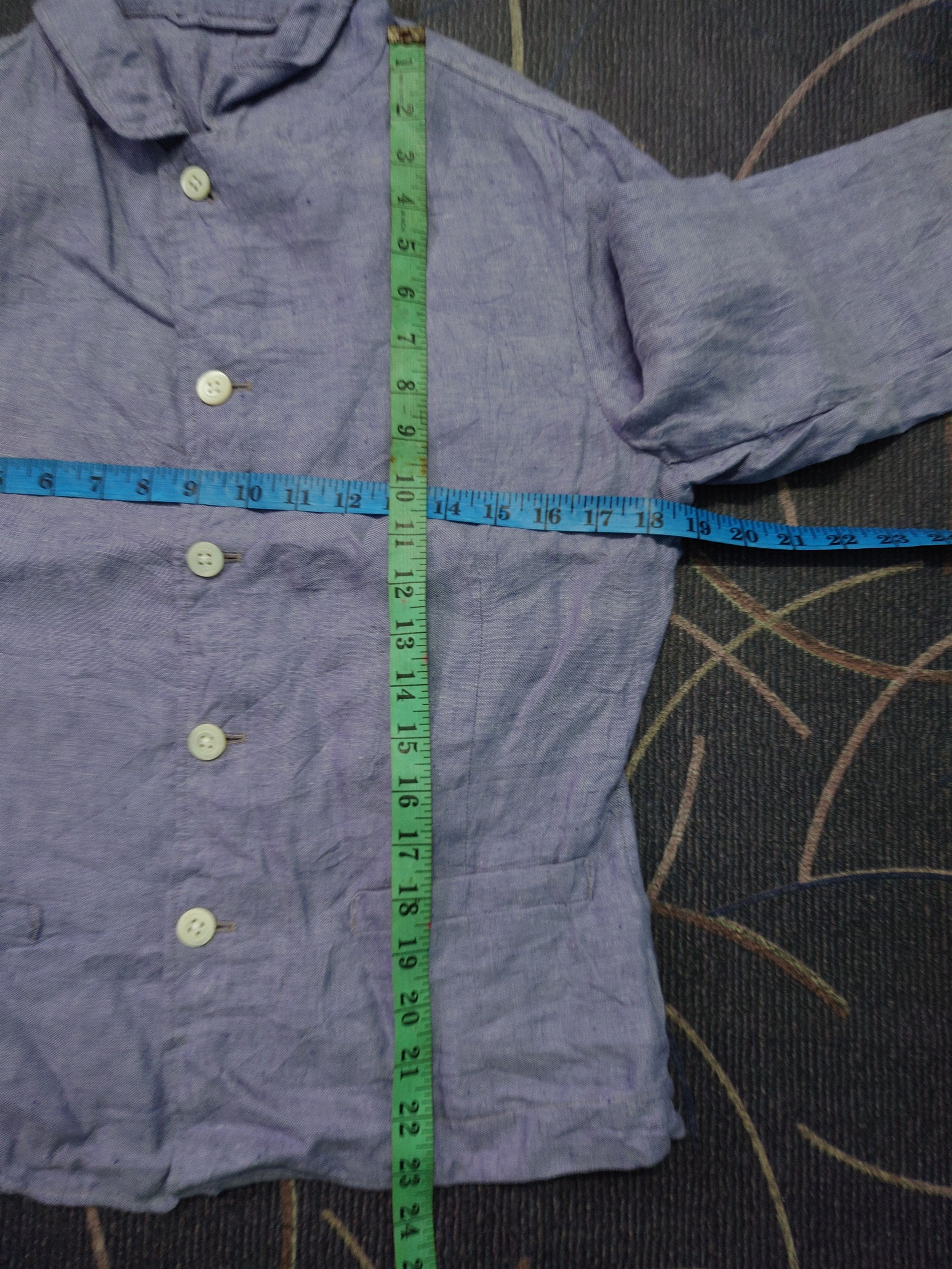 45rpm Archival 45rpm Japan 100% Linen Chore Jacket / Work Coat Size M / US 6-8 / IT 42-44 - 6 Thumbnail