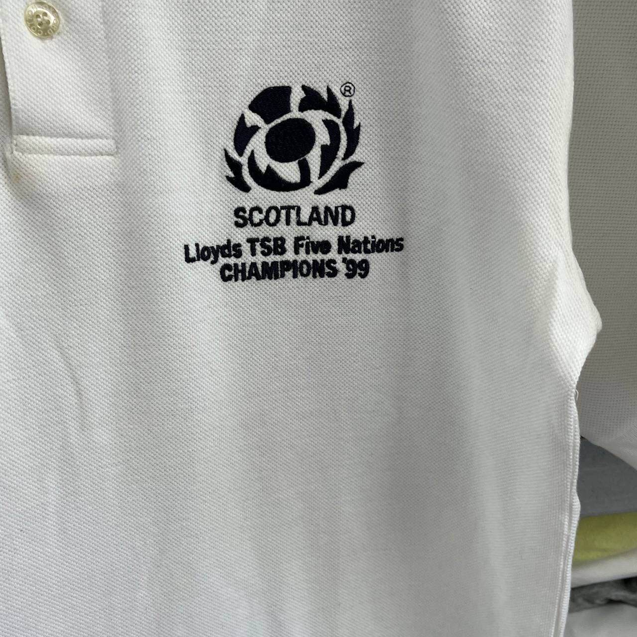 Vintage VTG 1998/199 White T-Shirt Scotland Rugby Union 5 Old Retro Size US M / EU 48-50 / 2 - 12 Thumbnail