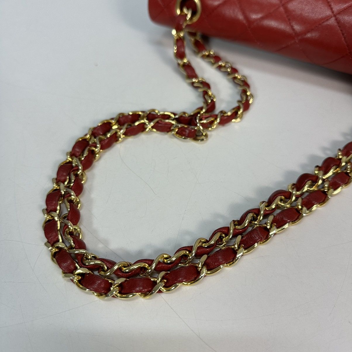 Chanel CHANEL Quilted flap Chain Shoulder Bag Leather Red Vintage Size ONE SIZE - 12 Thumbnail