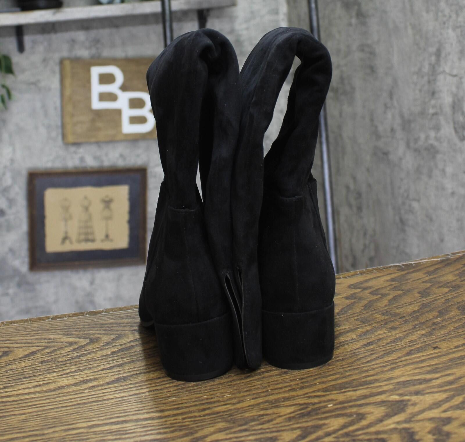 Other Nwt On 34th Over The Knee Dress Boot Black Microsuede 7.5m Size US 7.5 / IT 37.5 - 5 Thumbnail