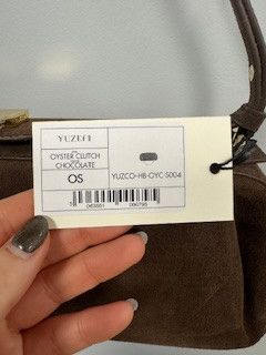 Other OYSTER CLUTCH - CHOCOLATE SUEDE Size ONE SIZE - 5 Thumbnail